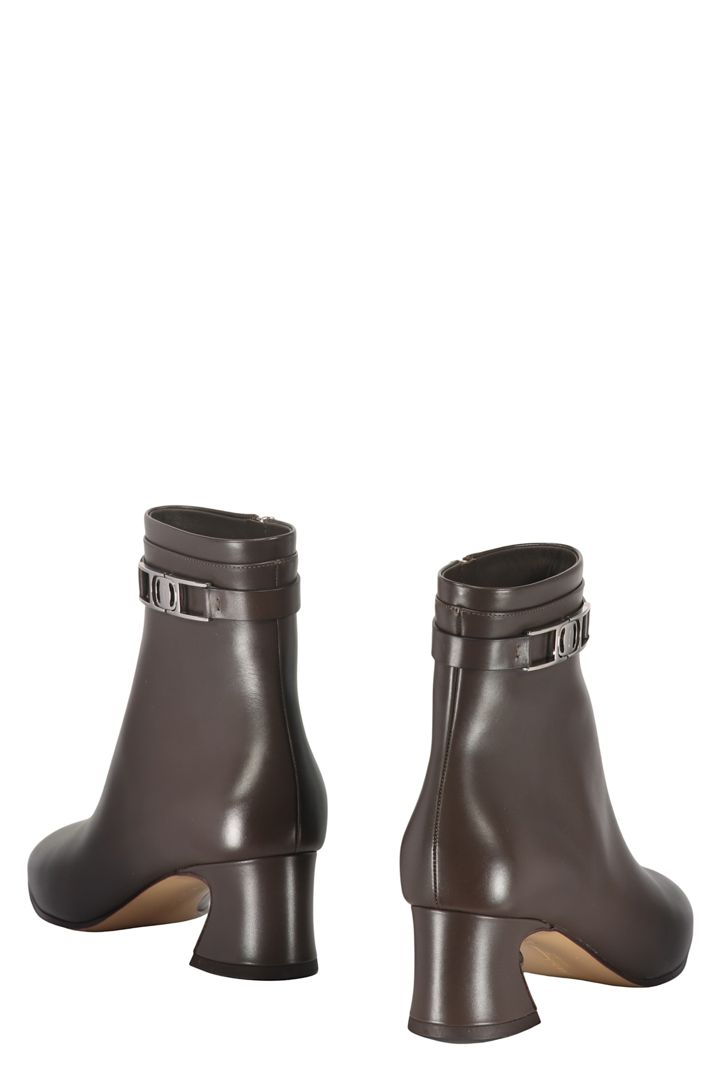 Ferragamo Woman Ankle Boots Brown Size 9.5 Calfskin In Brown