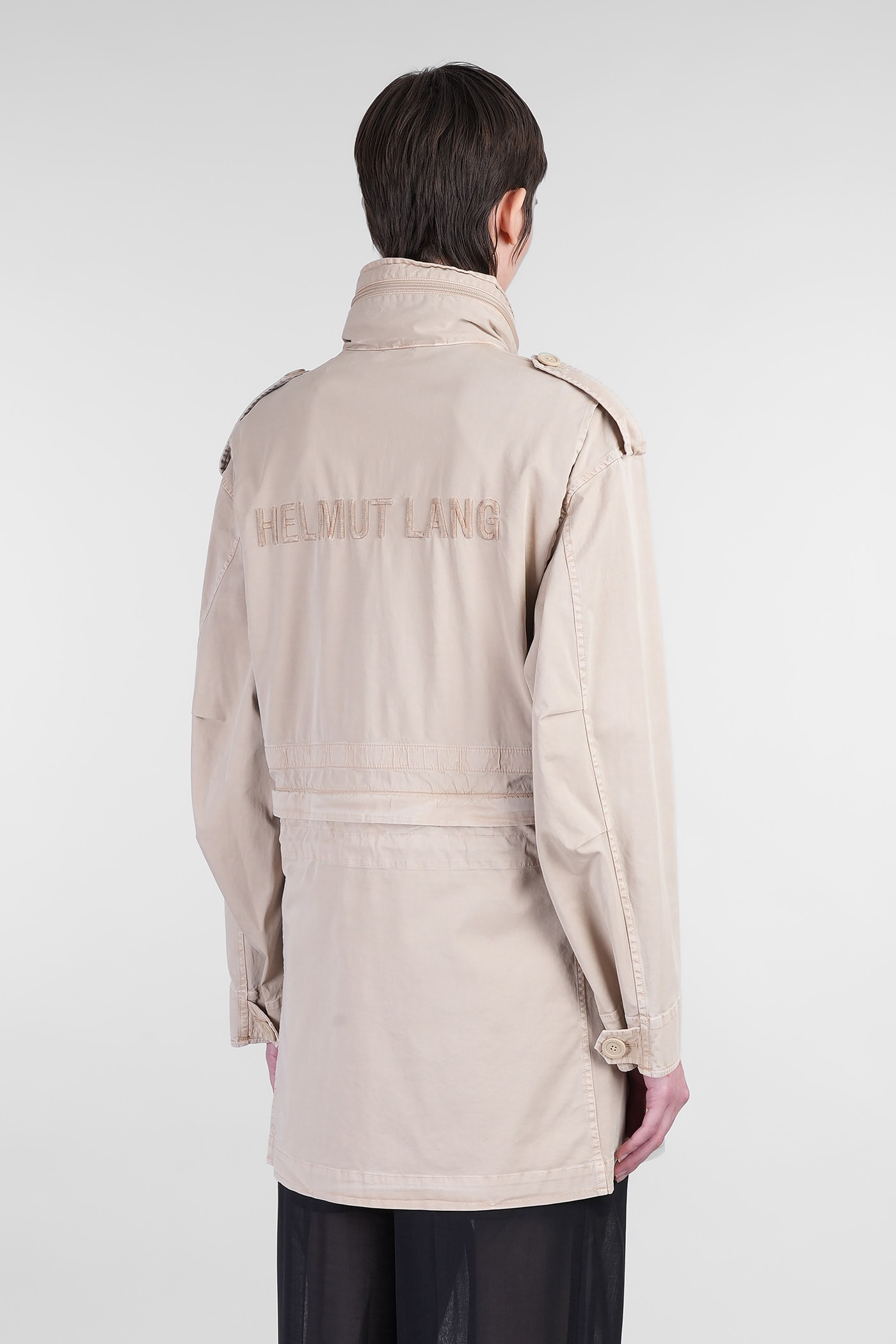 Helmut Lang Parka In Beige Cotton In Neutral
