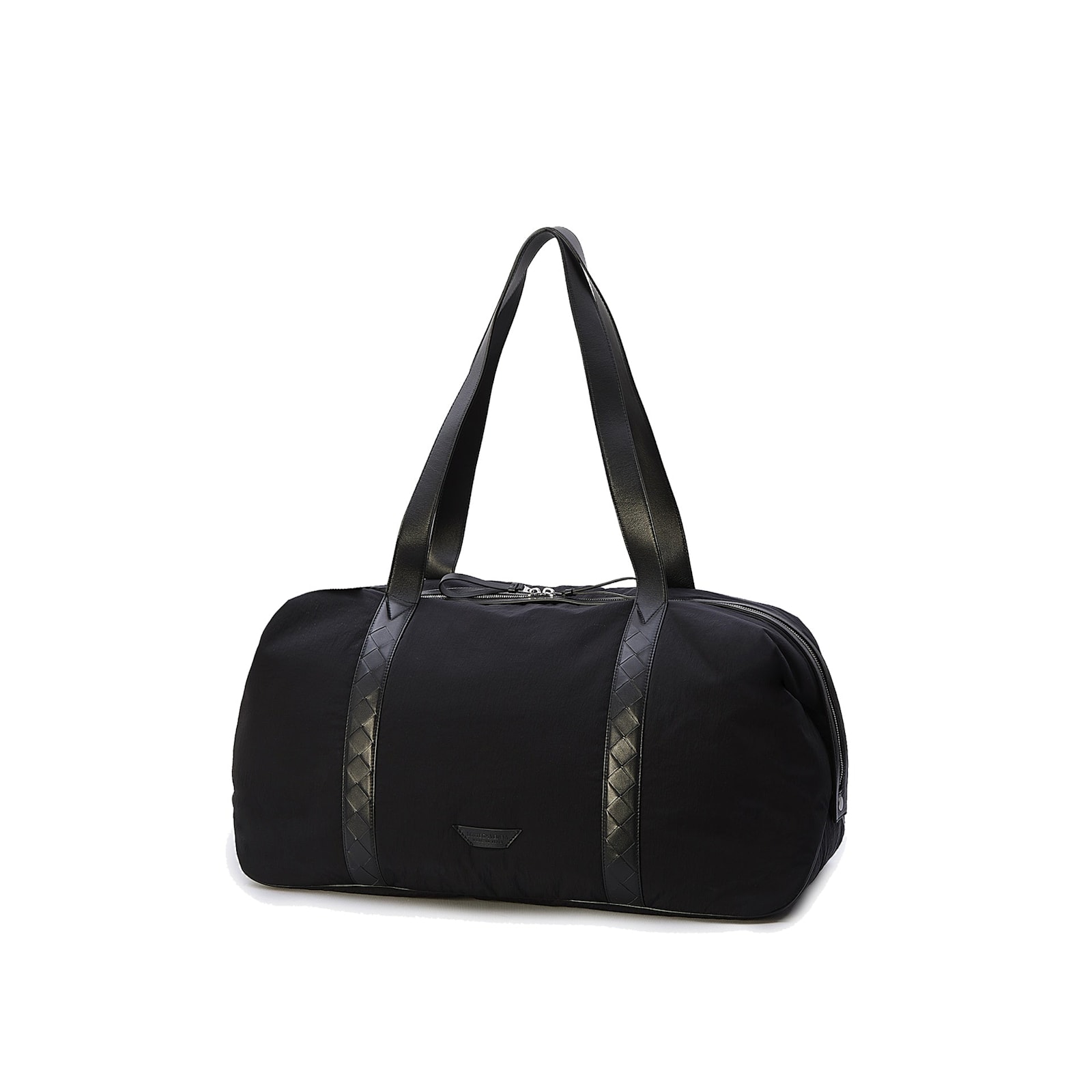 Shop Bottega Veneta Crossroad Weekender Shoulder Bag In Black