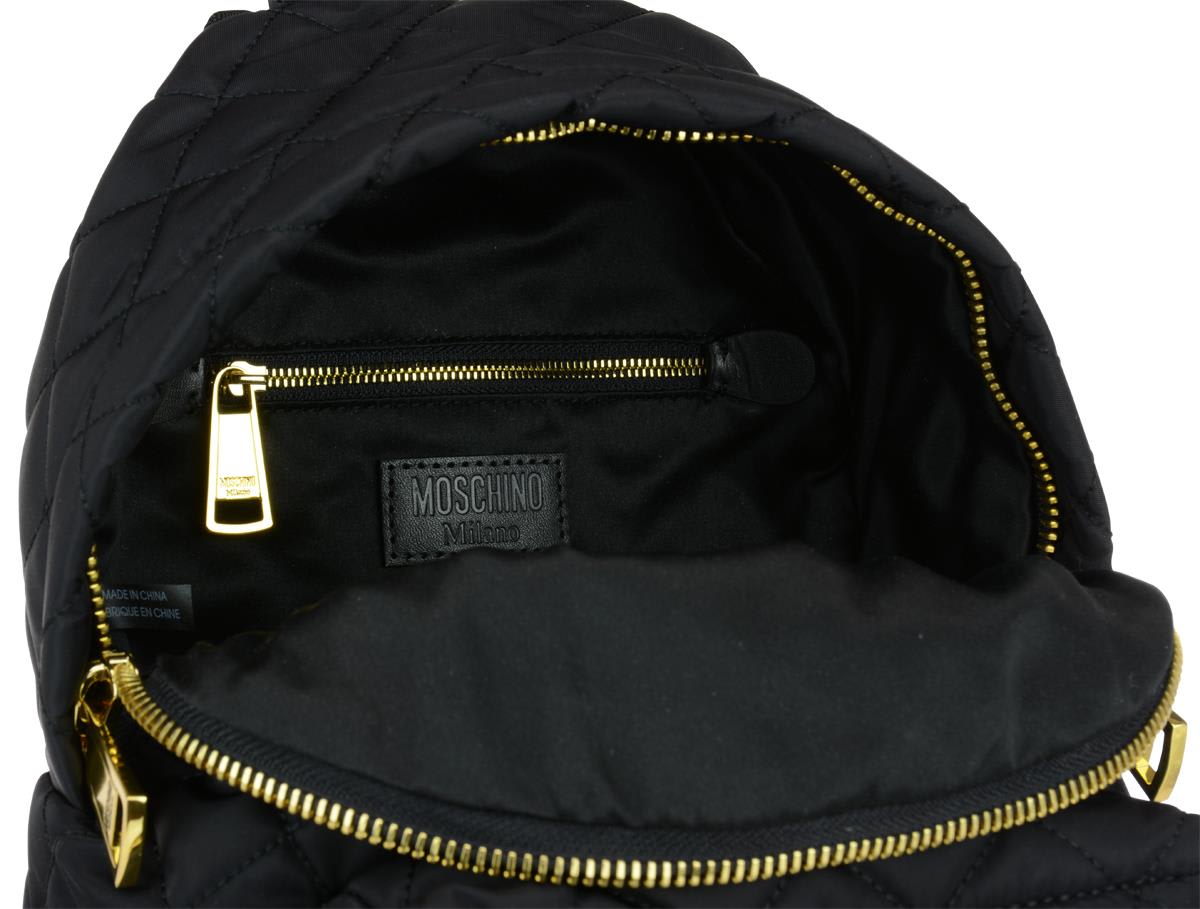 Shop Moschino Logo Backpack In Nero