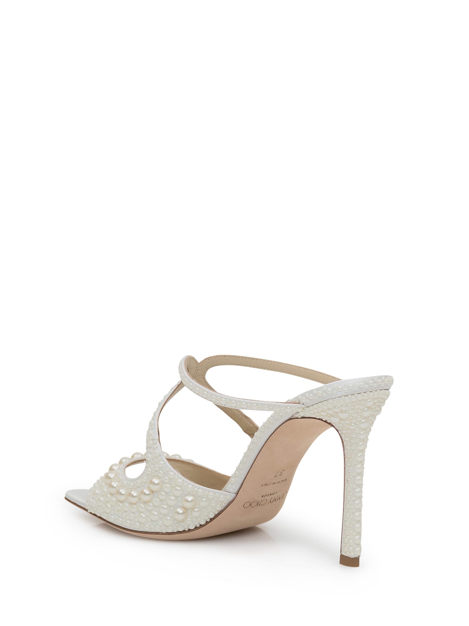 Shop Jimmy Choo Ansie 95 Woz Sandal In White/white