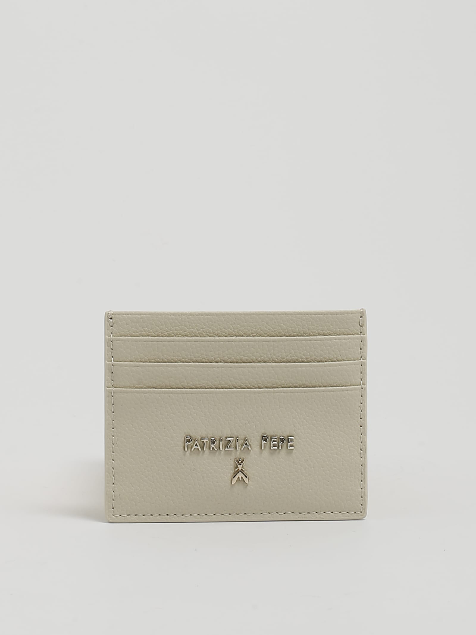 Patrizia Pepe Leather Wallet In Panna