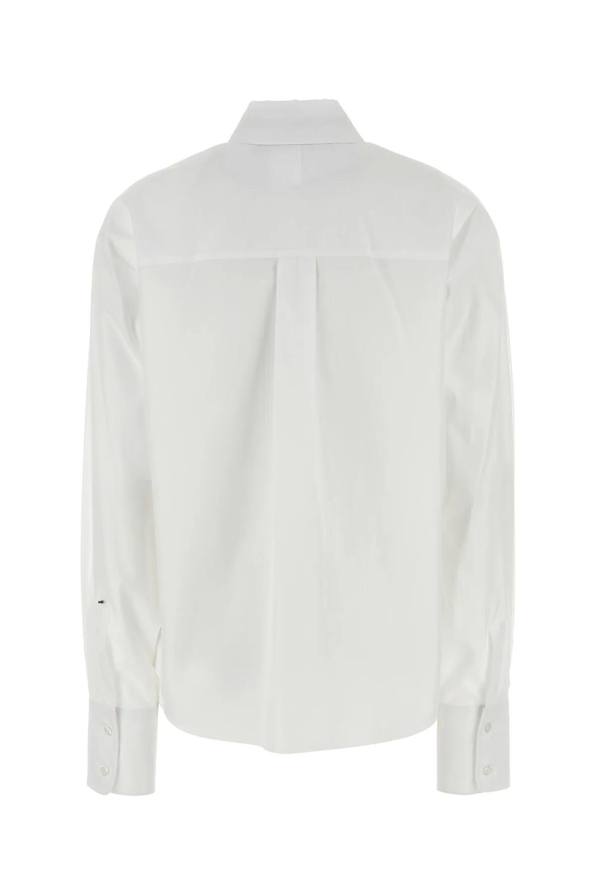 Shop Sportmax White Poplin Gesso Shirt