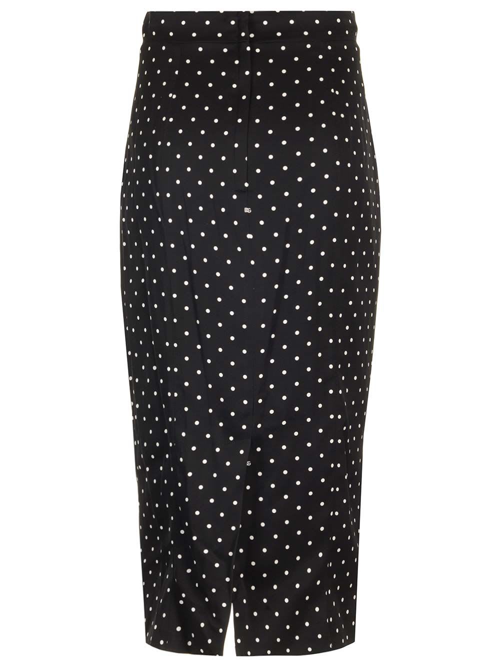 Shop Dolce & Gabbana Pencil Longuette Skirt In Black