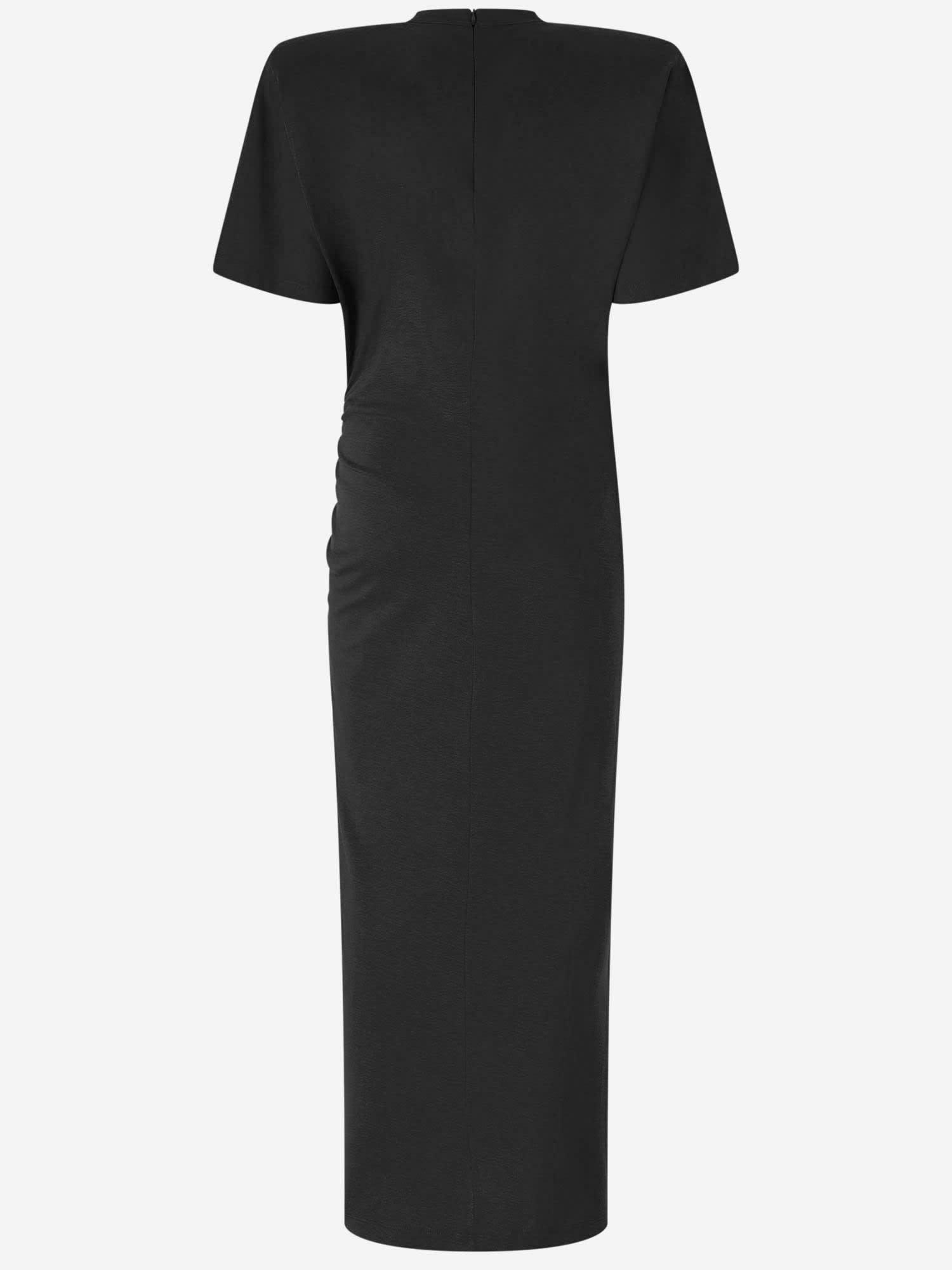 Pinko Long T-shirt Dress With Padded Shoulders