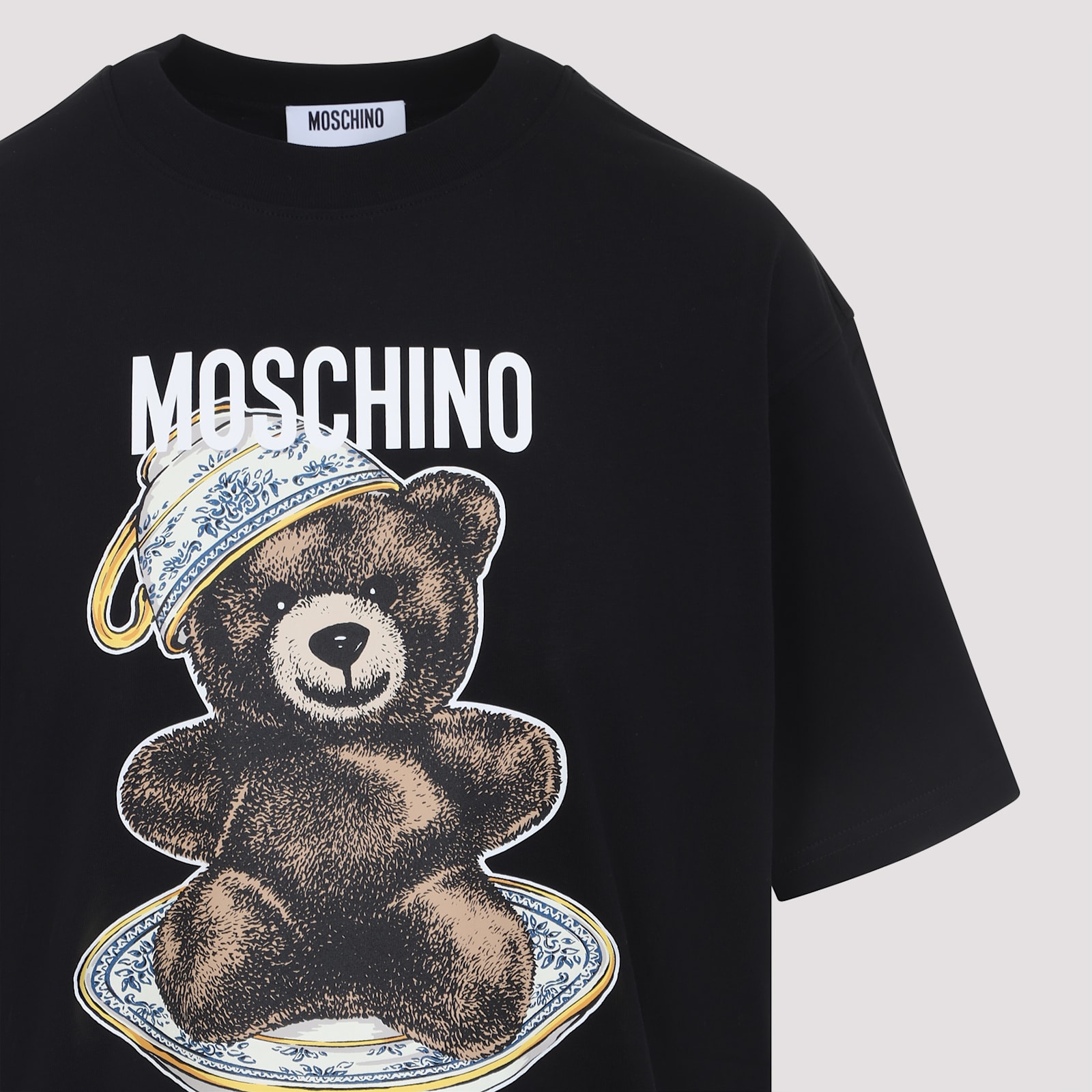 Moschino Teddy Bear-print T-shirt Mini Dress In Black