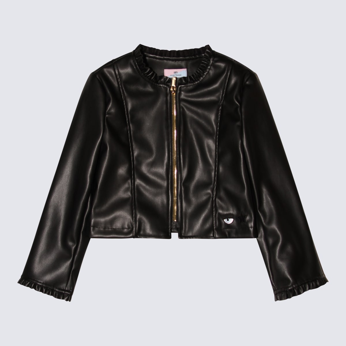 Shop Chiara Ferragni Black Cotton Casual Jacket