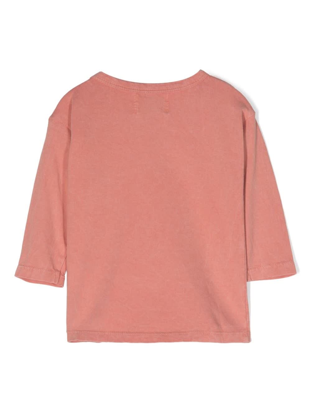 Shop Bobo Choses Baby The Elephant Long Sleeve T-shirt In Salmon Pink