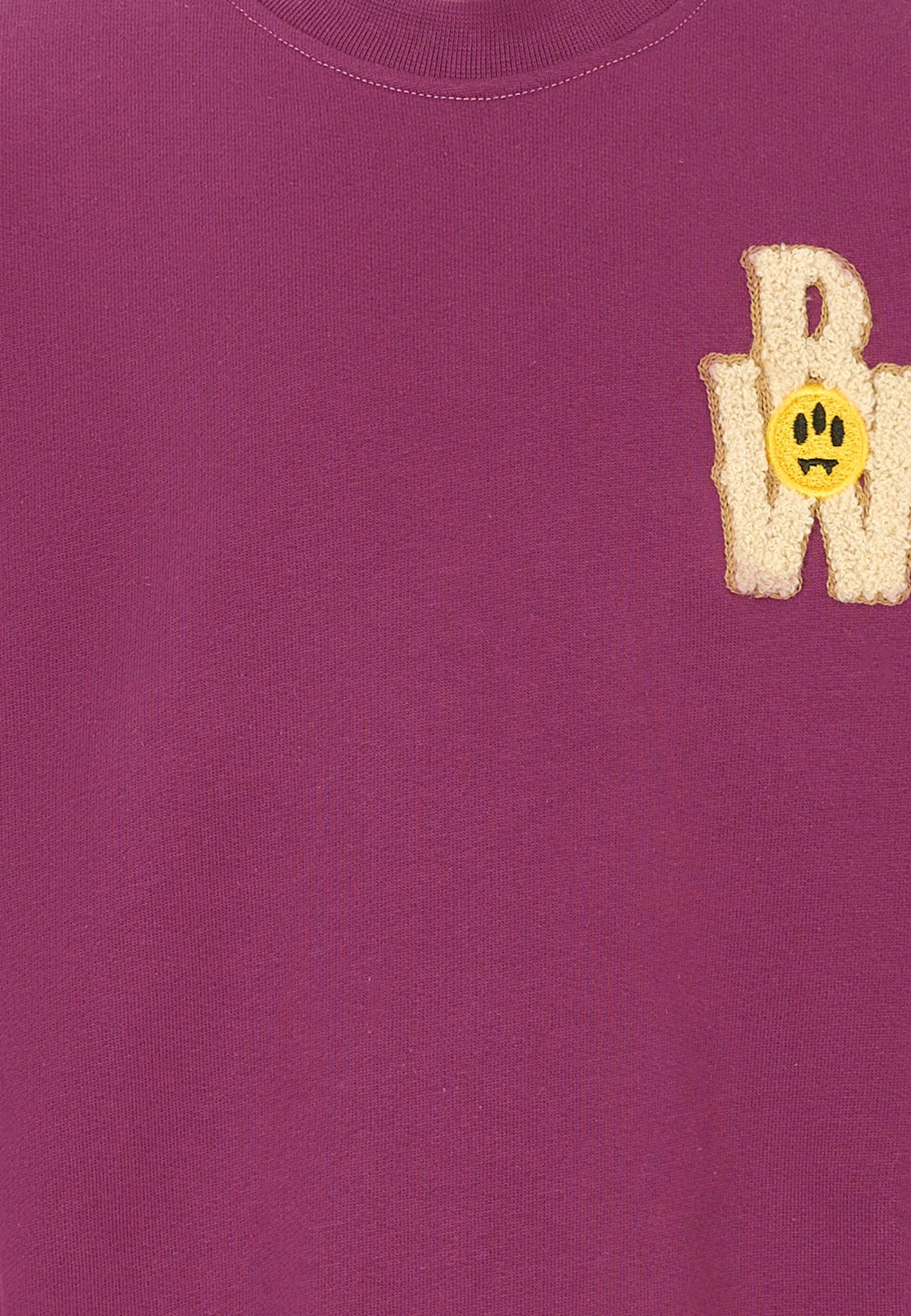 Barrow Purple Sweatshirt For Kids With Bear Print In Purple
