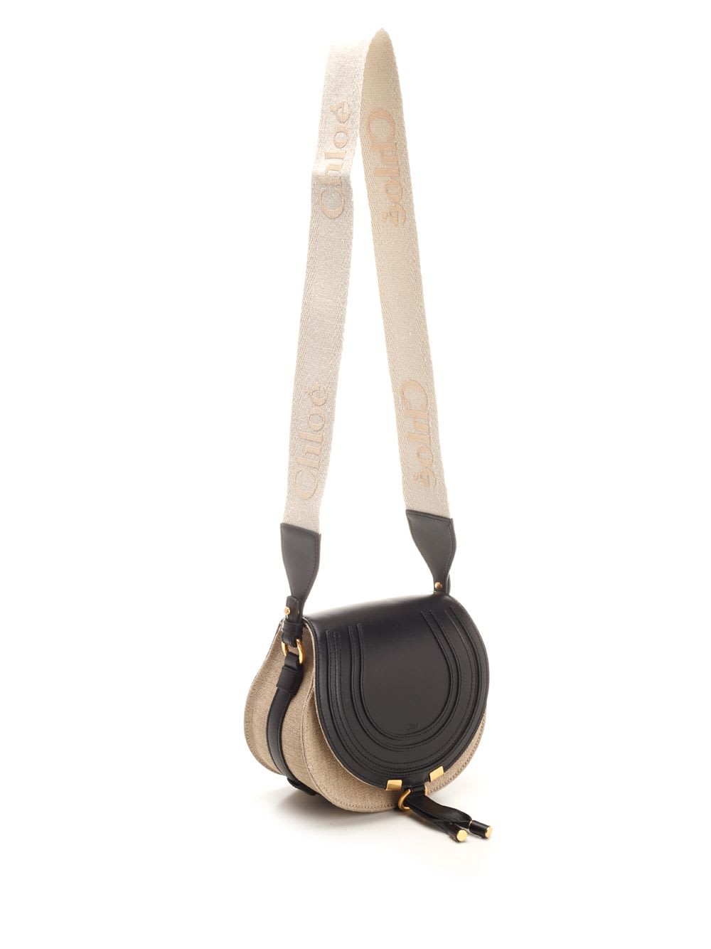 Shop Chloé Small Marcie Saddle Bag In Black