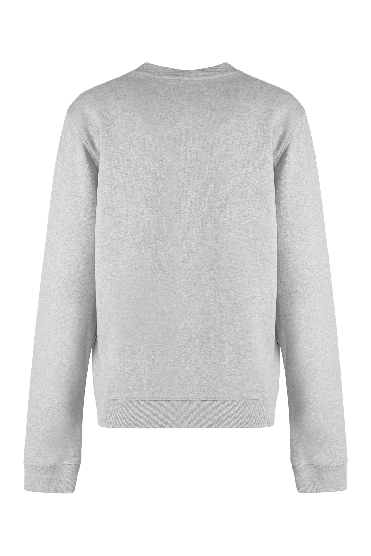 Shop Maison Kitsuné Cotton Crew-neck Sweatshirt In Grey