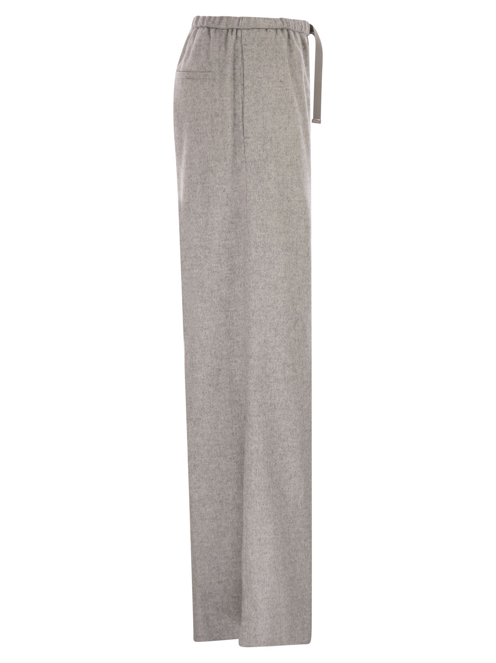 Herno Resort Trousers In Cashmere And Silk In Gray