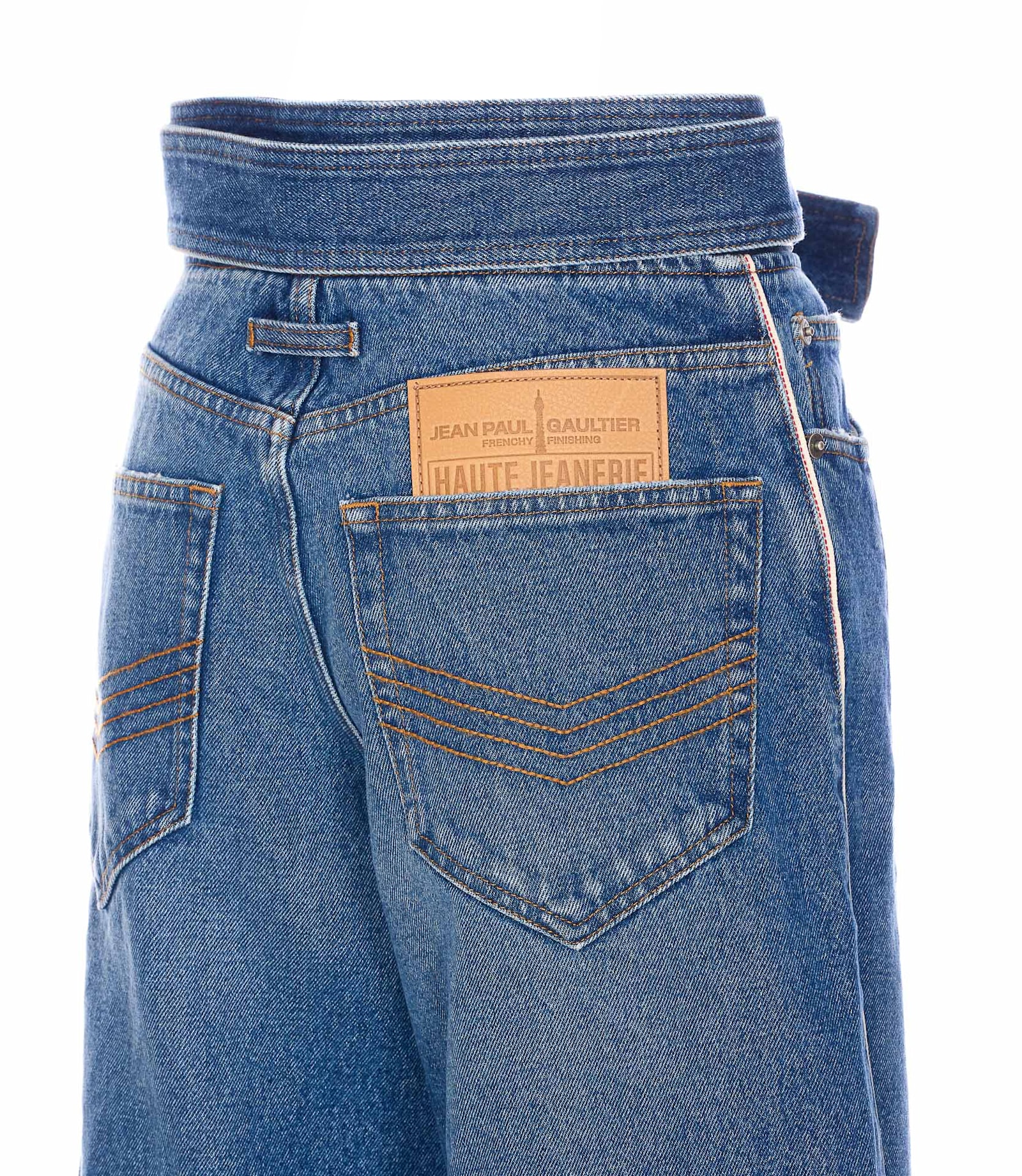 JEAN PAUL GAULTIER THE BELTED DENIM JEANS