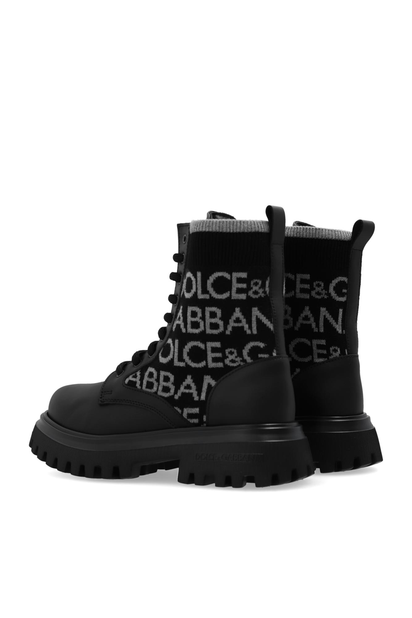 Shop Dolce & Gabbana Kids Boots With Monogram