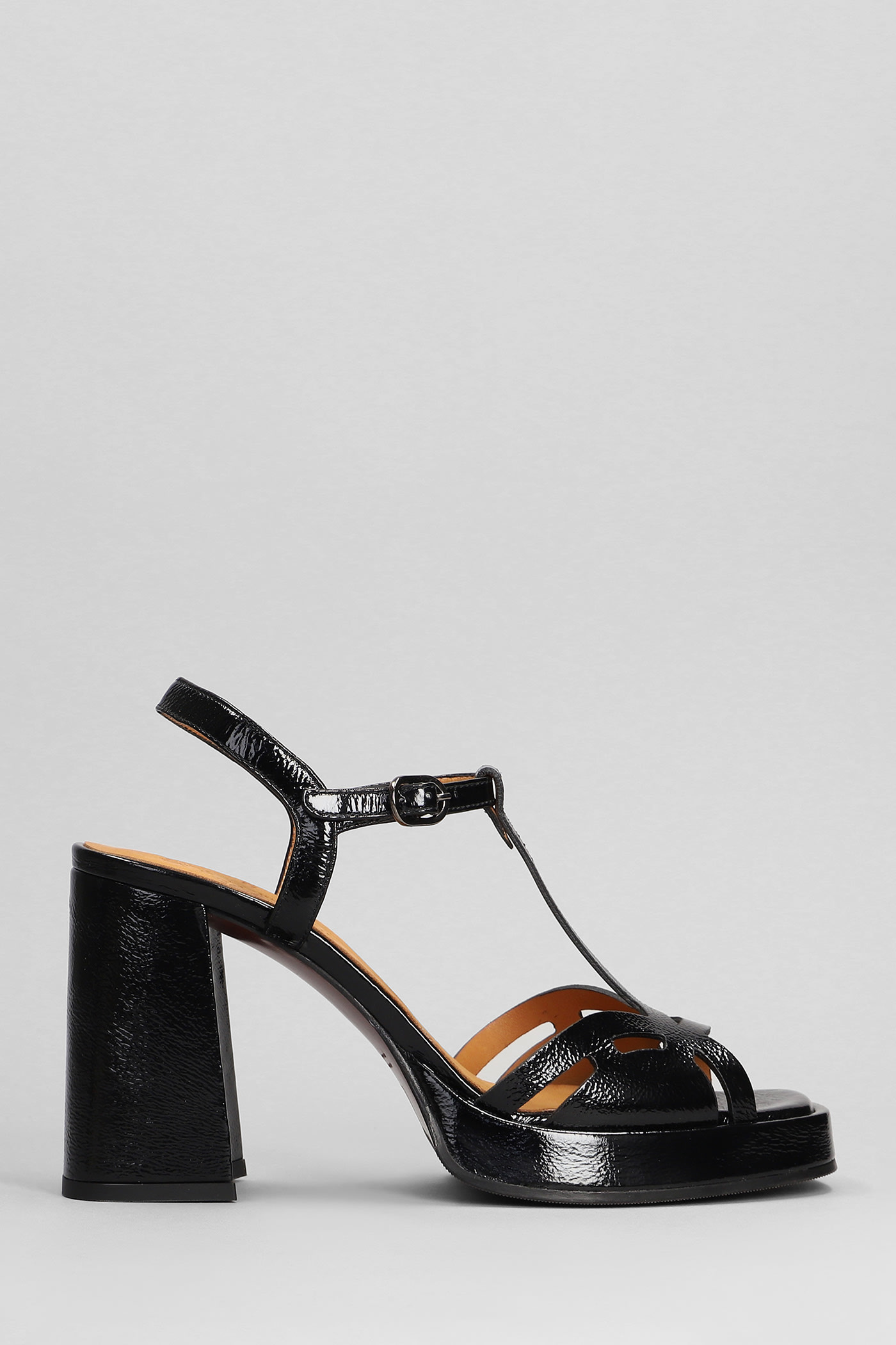 Zinto Sandals In Black Leather