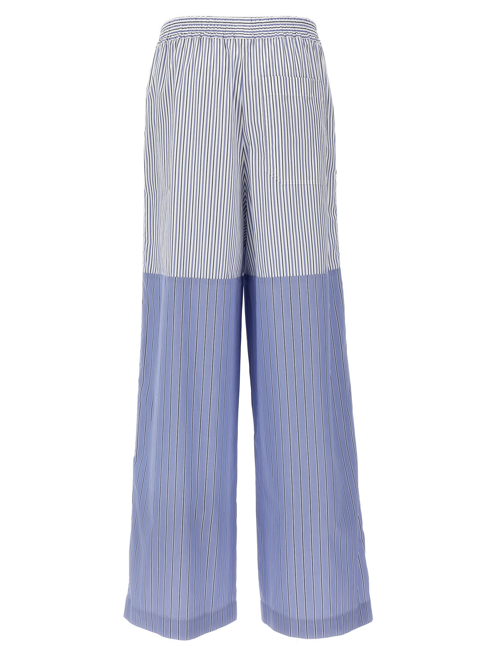 Stella Mccartney Relaxed Fit Trousers Featuring Striped Detailing In Light Blue