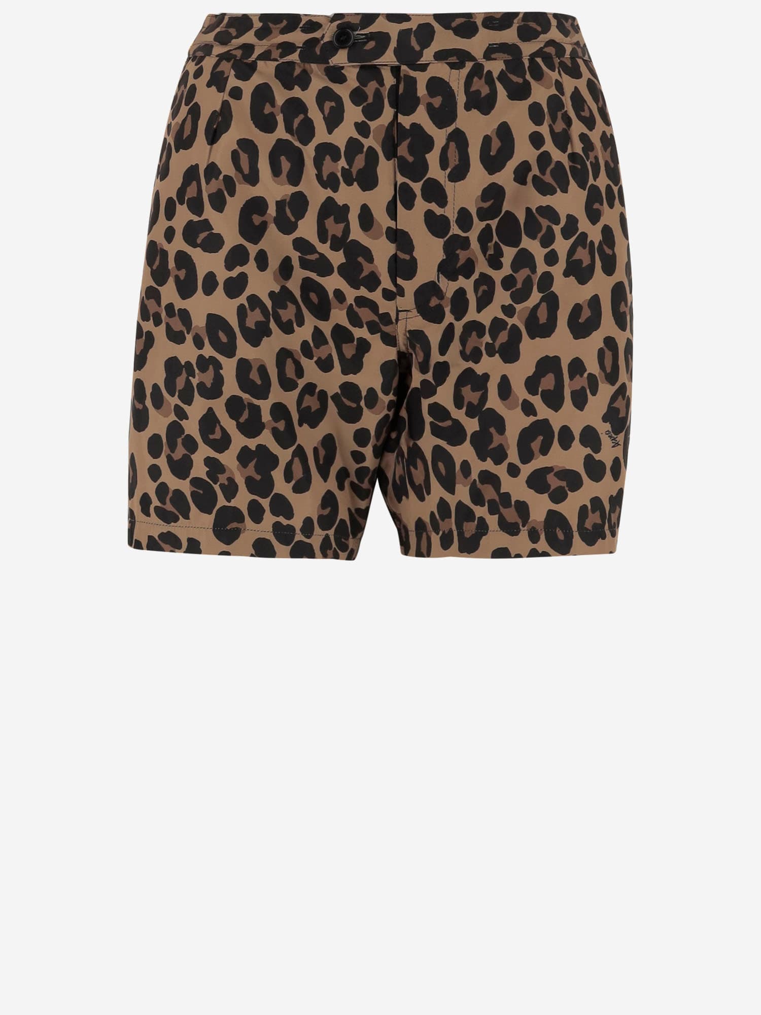 Nylon Short Pants With Leo Pattern