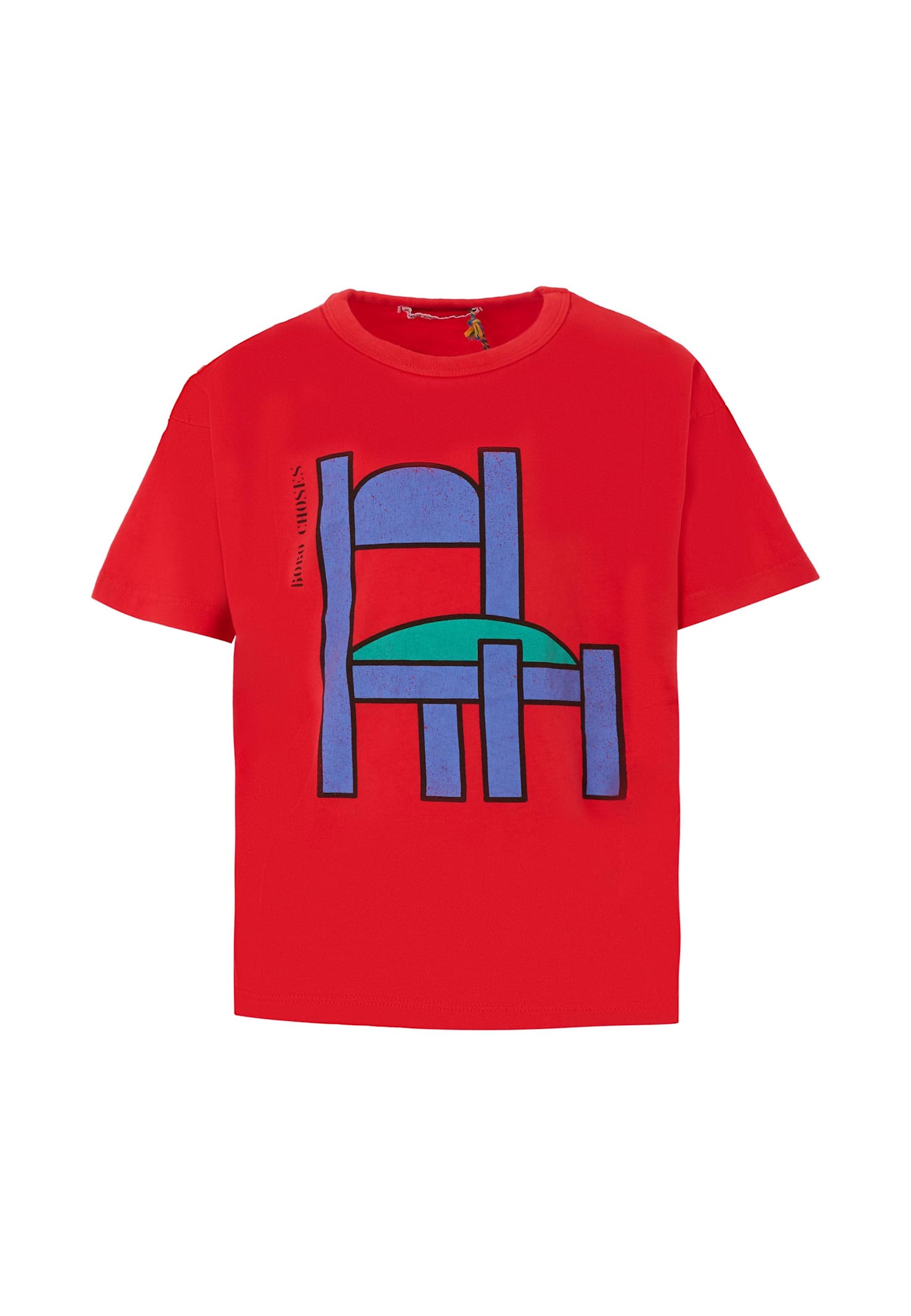 Bobo Choses Red T-shirt For Kids With Chair In Red