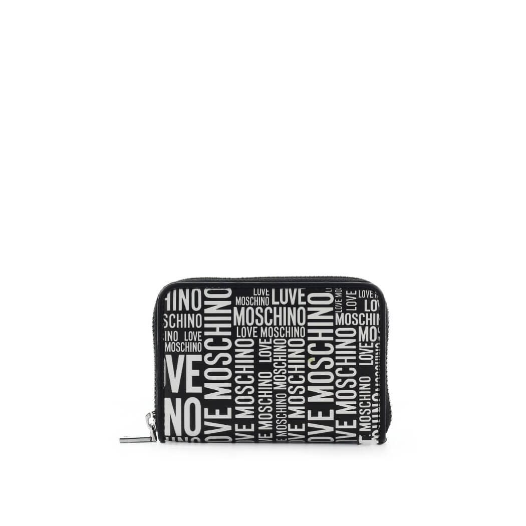 Love Moschino Black Small Wallet With White Logo