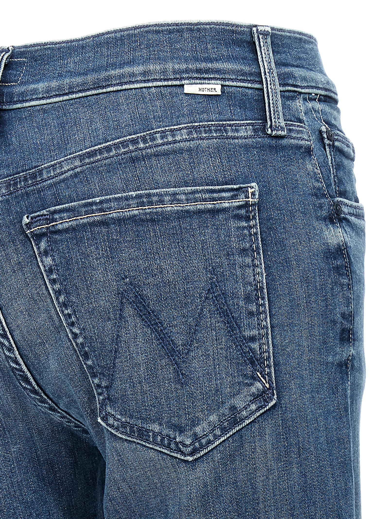 Shop Mother The Mid Rise Hoker Hover Jeans In Blue