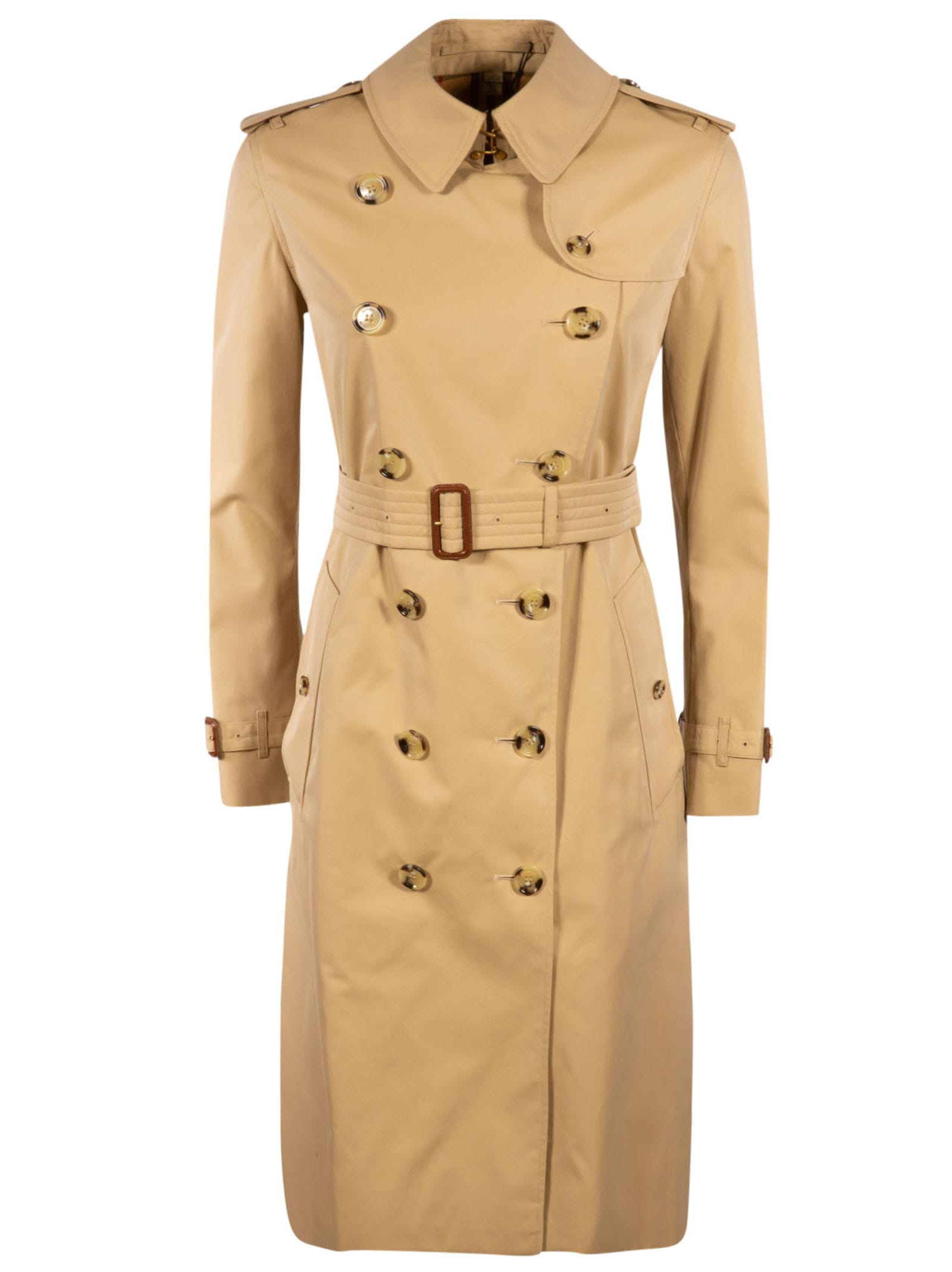 Burberry Mid-length High Belt Double-breasted Trench