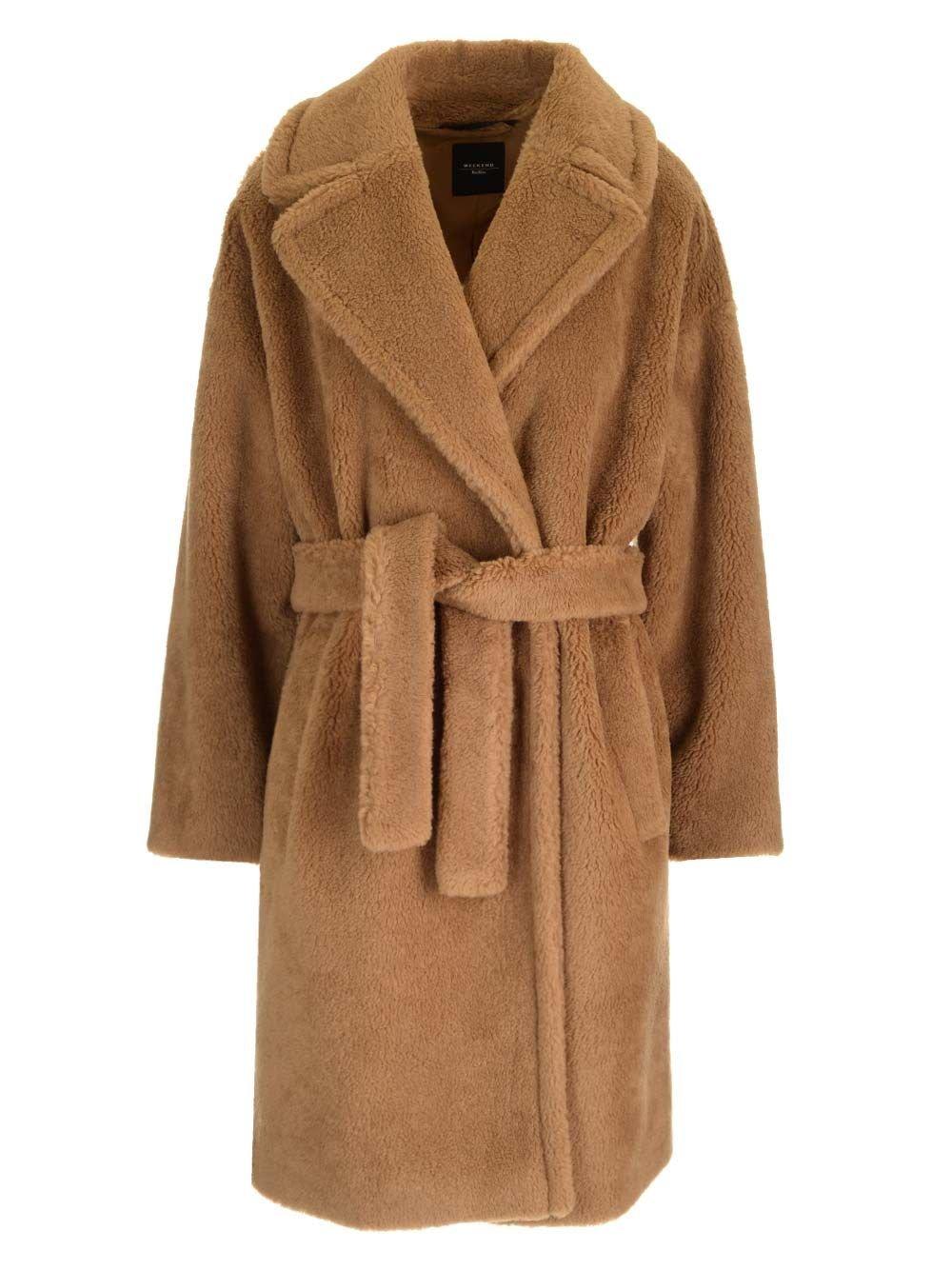 Belted Long-sleeved Coat