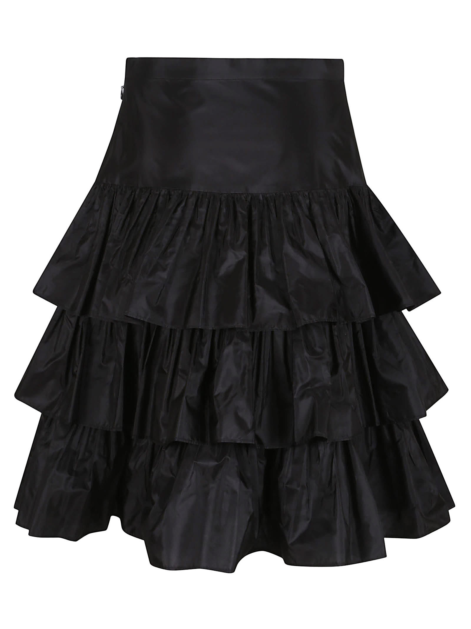 Valentino Gonna In Taffetà Arricciata In Black