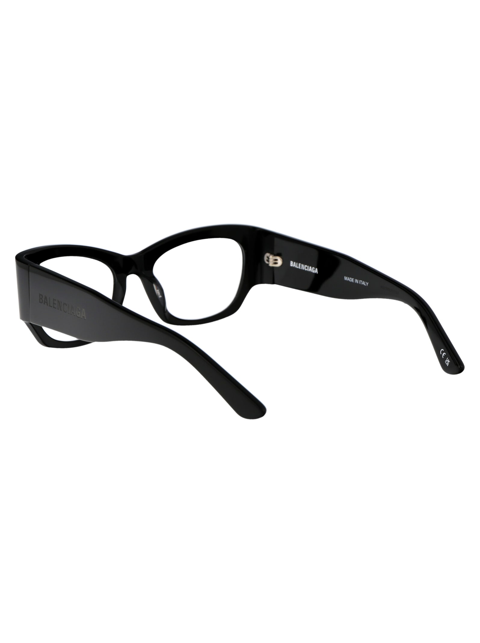 Shop Balenciaga Bb0333o Glasses In 001 Black Black Transparent