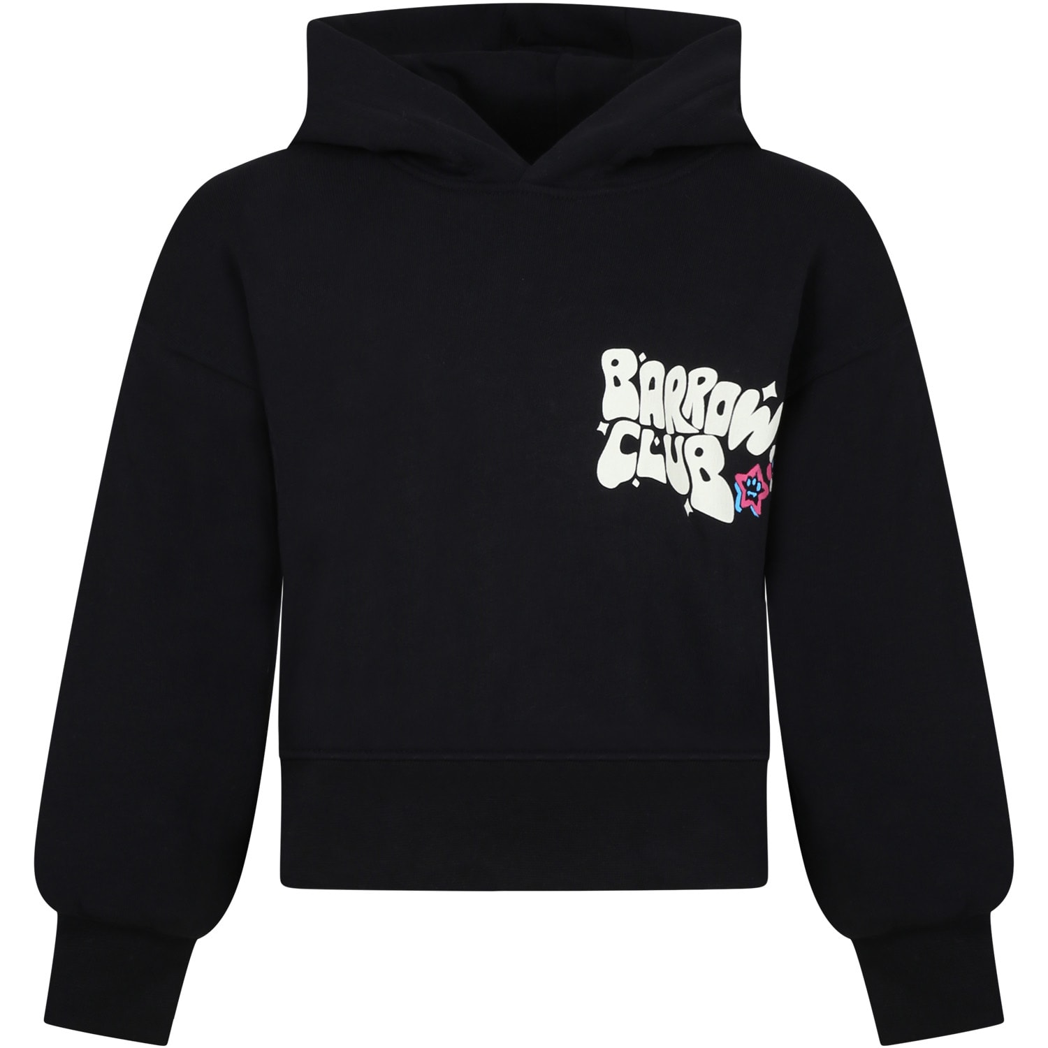 Shop Barrow Black Sweatshirt For Girl With Logo