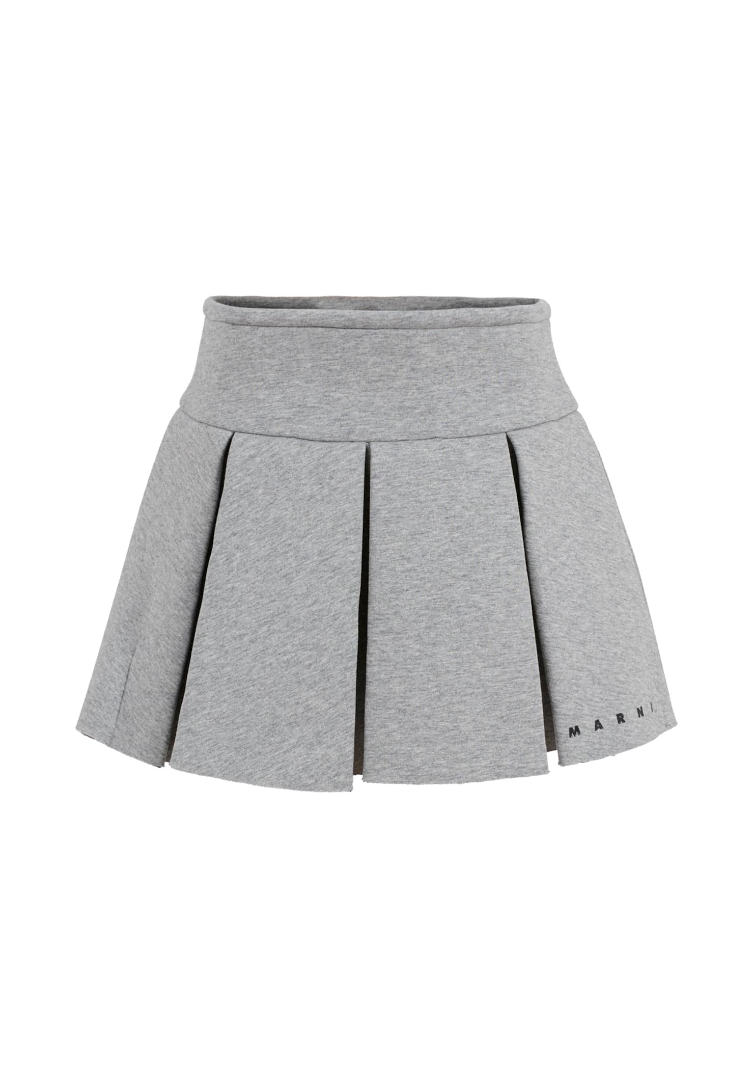Marni Grey Skirt For Girl Withlogo In Gray