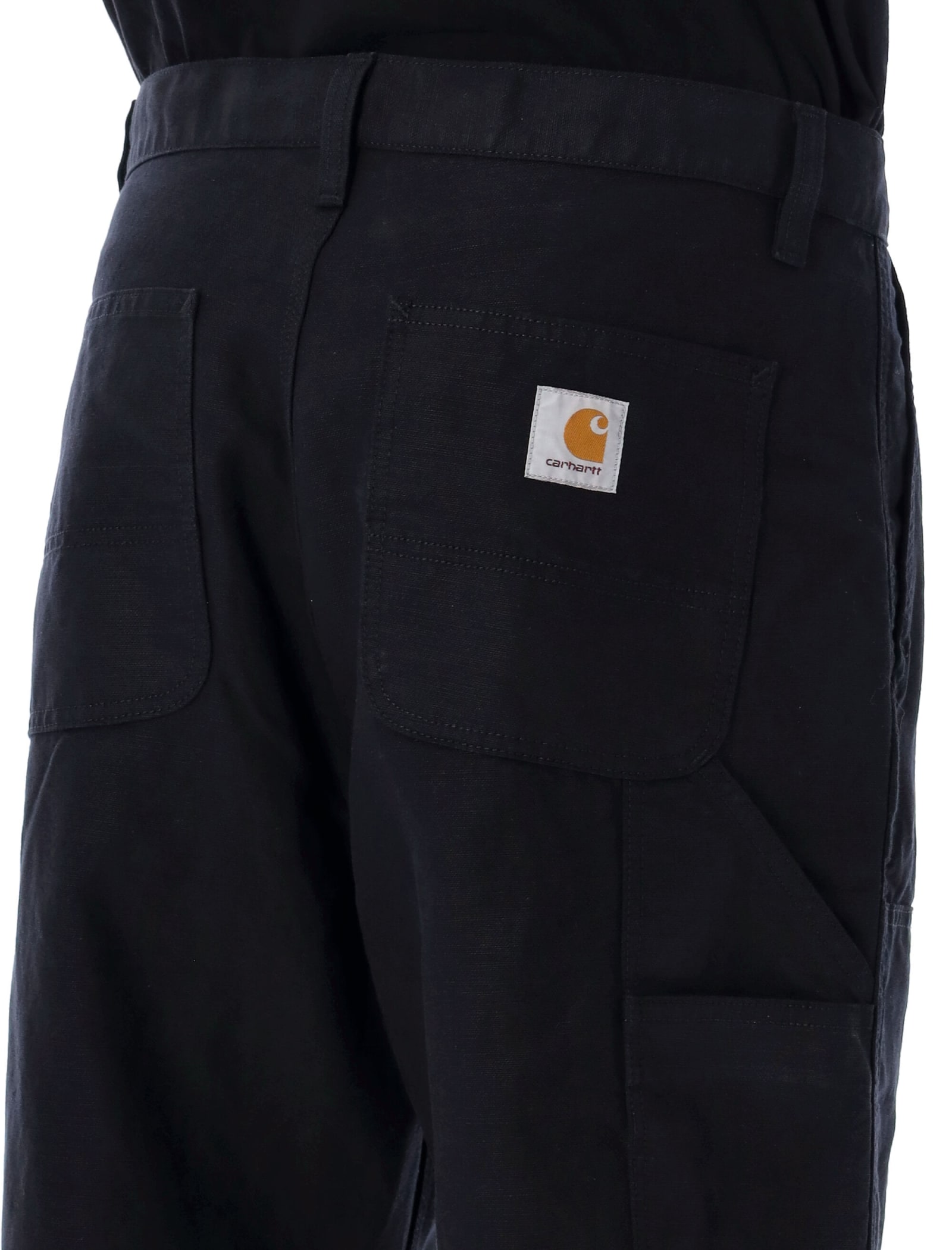 Shop Carhartt Walter Double Knee Pants In Black