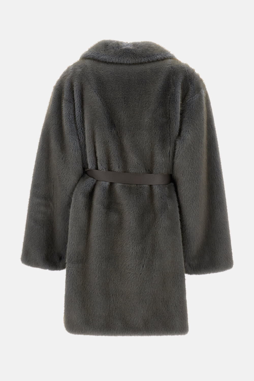 P.a.r.o.s.h Faux Fur Jacket In Gray