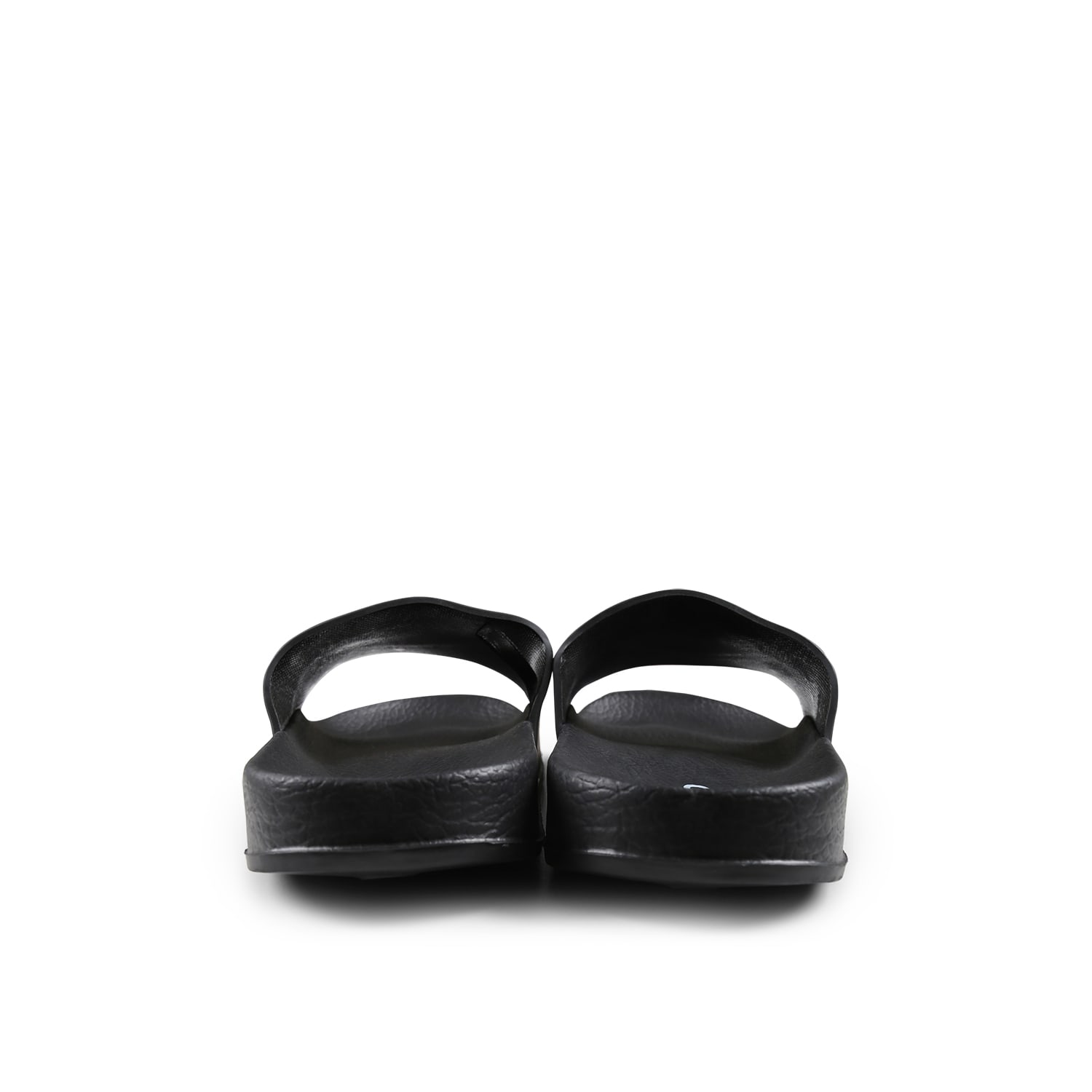 Molo Black Slippers For Kids With Smiley In Black