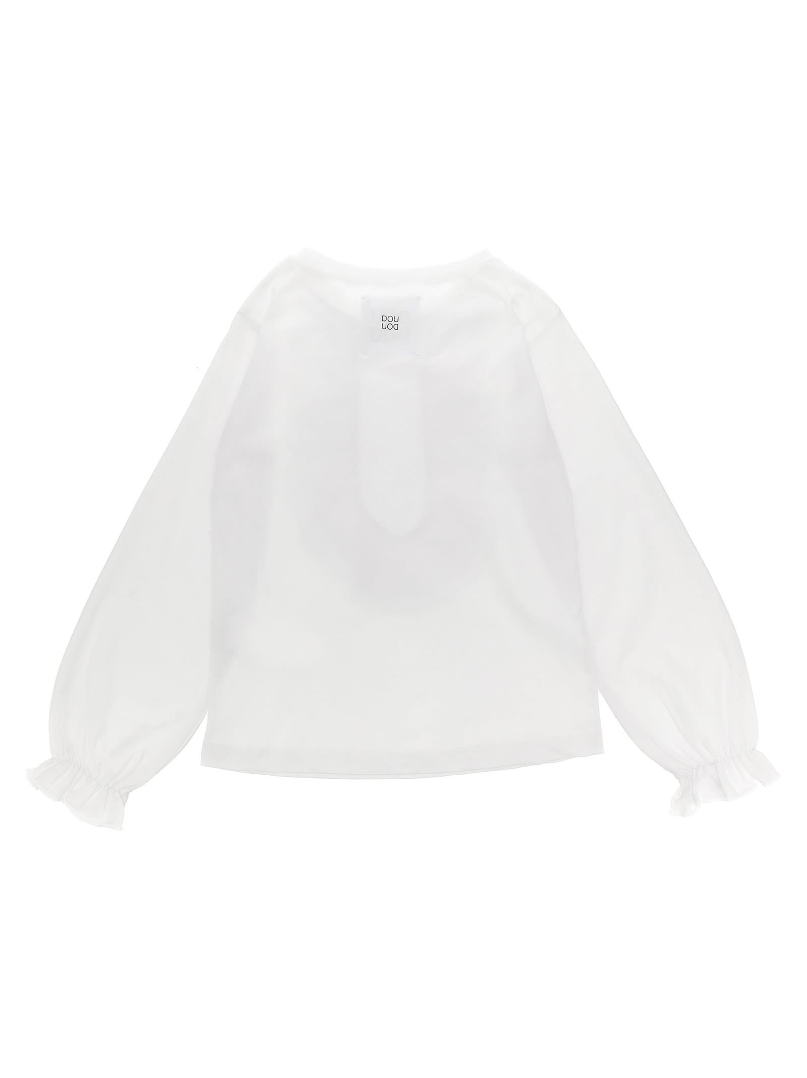 Shop Douuod Ruches T-shirt In White