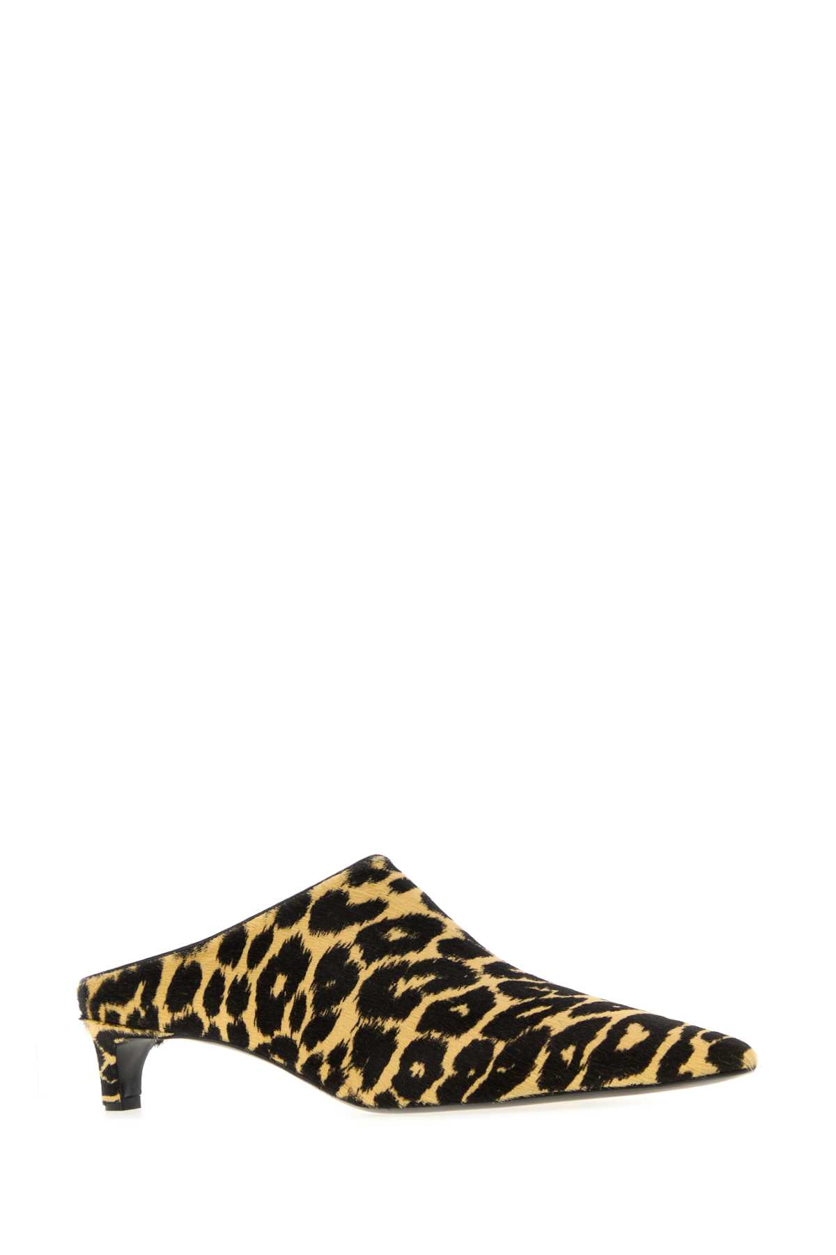 Jil Sander 35mm Leopard Print Ponyhair Mules In Multi