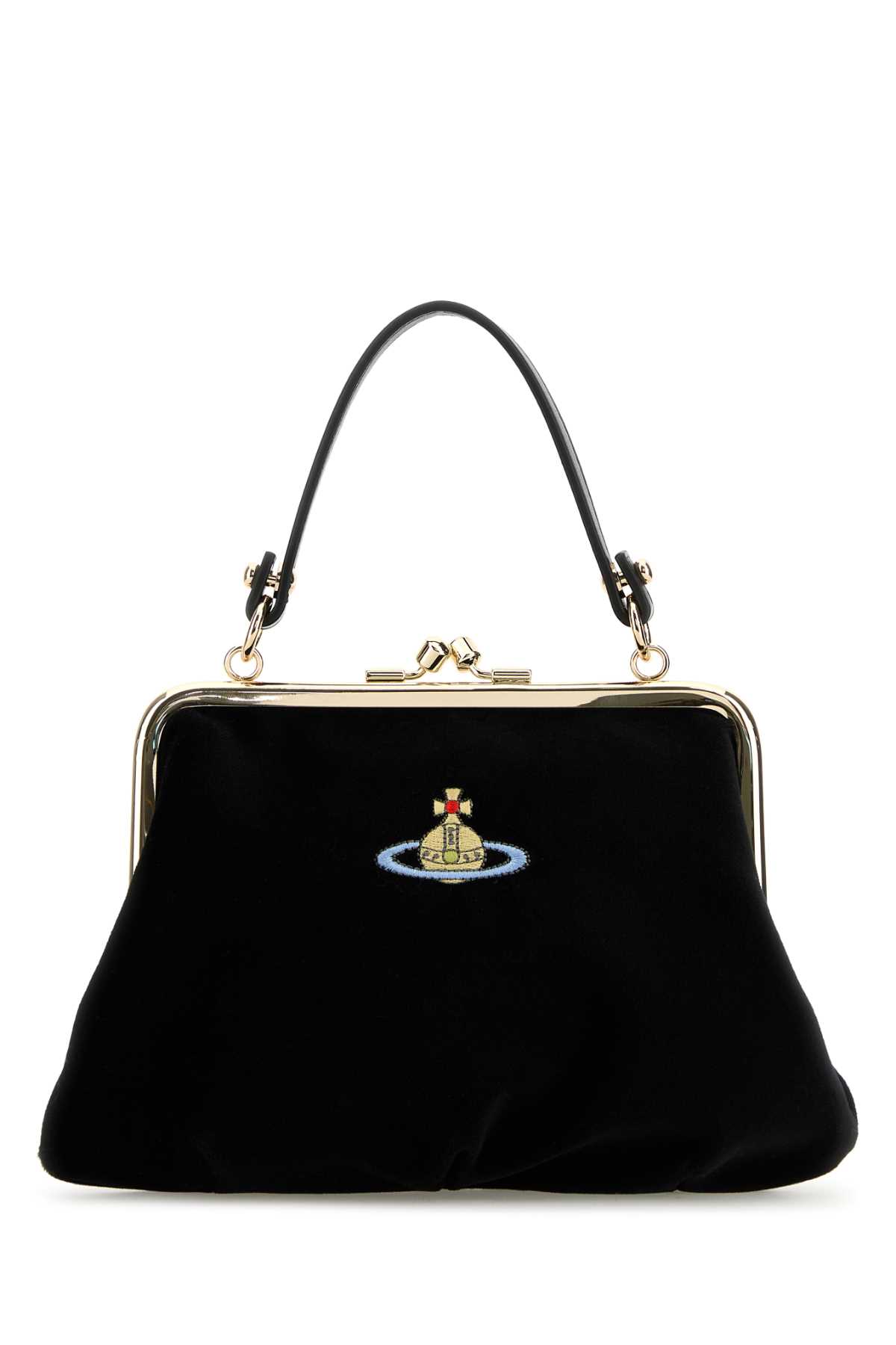 Black Velvet Granny Handbag