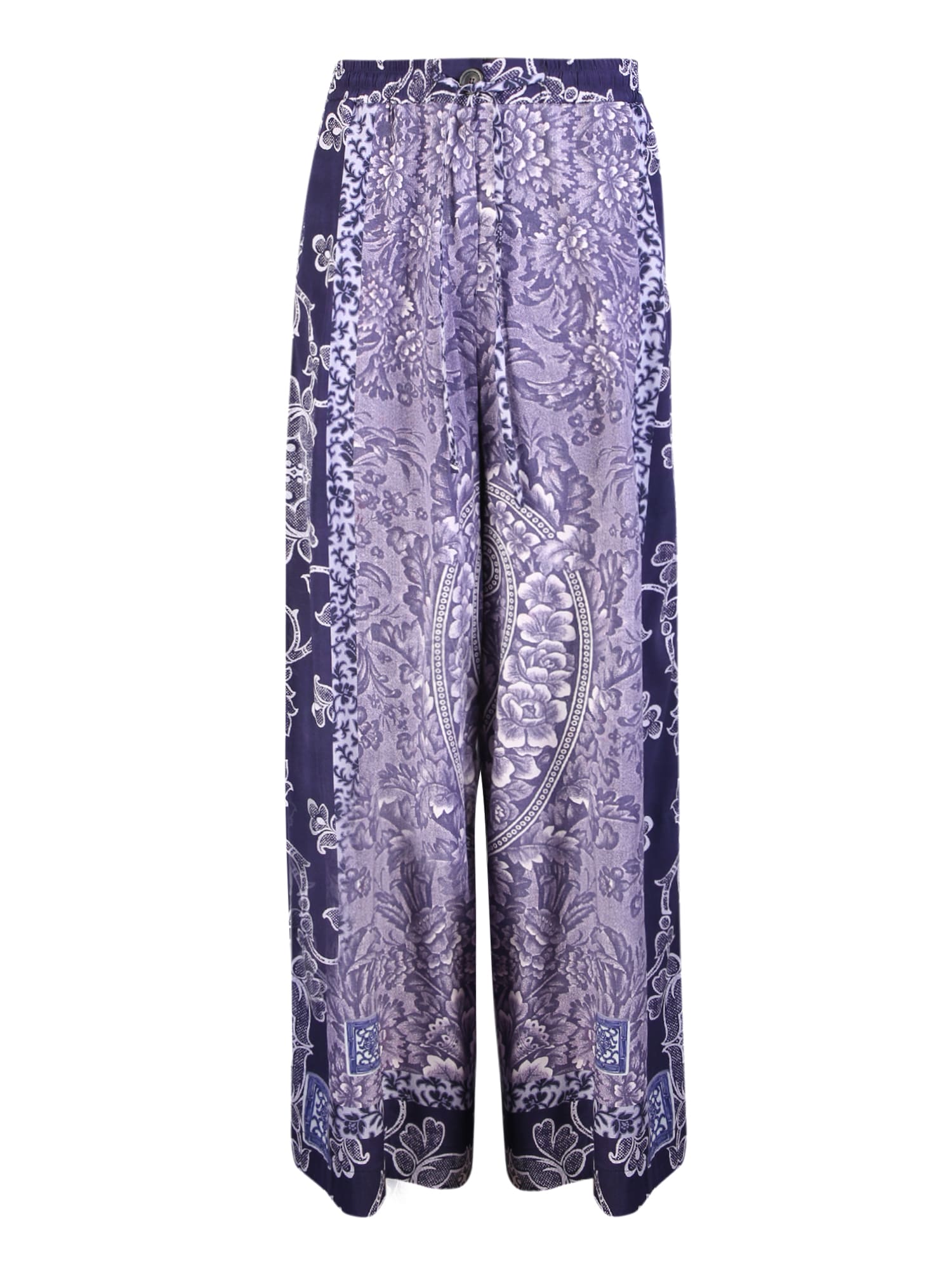 Shop Pierre-louis Mascia Adanastra Purple Trousers In Blue