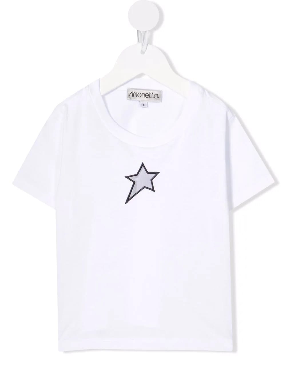 Simonetta Kids White T-shirt With Perforated Star