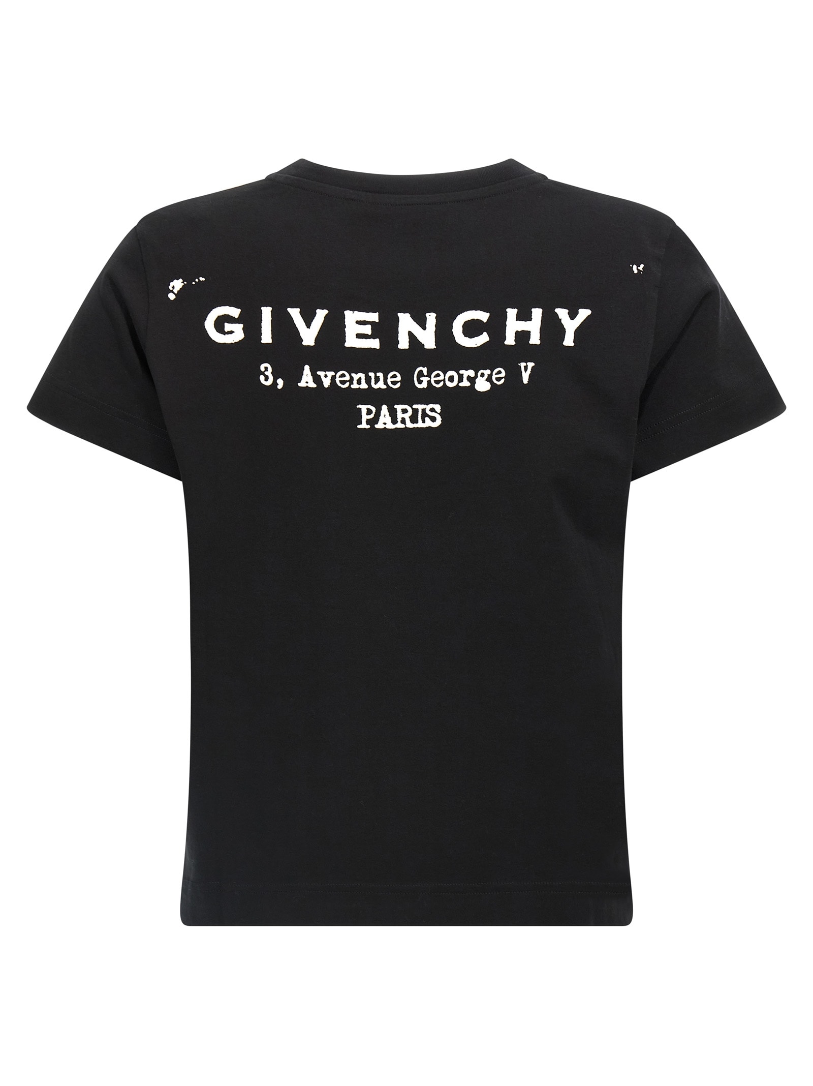 Givenchy Black Cotton Jersey Crewneck T-shirt In Black