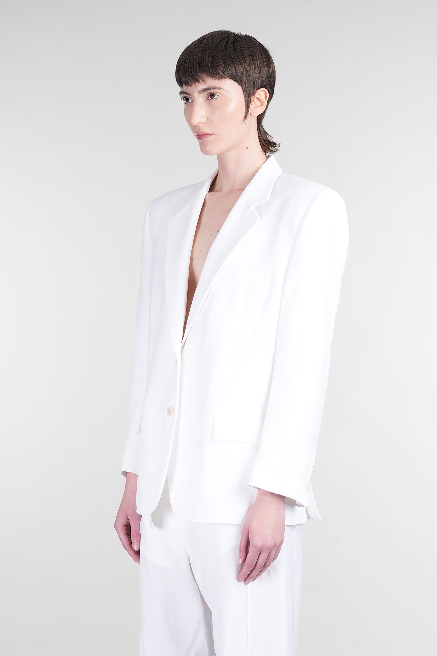 MAGDA BUTRYM BLAZER 01 BLAZER IN WHITE VISCOSE