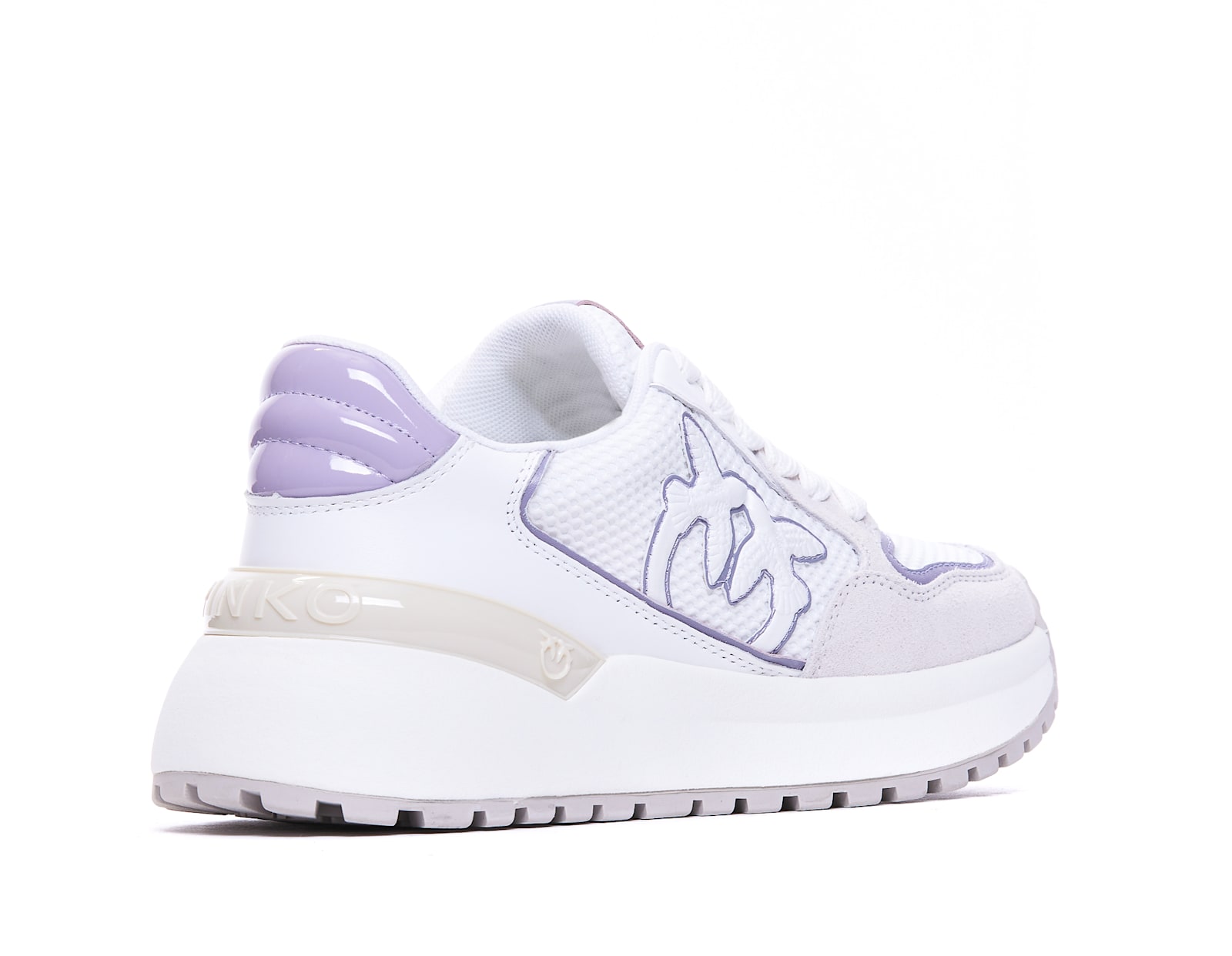 Pinko Sneakers Mesh Panel Rubber Sole In White