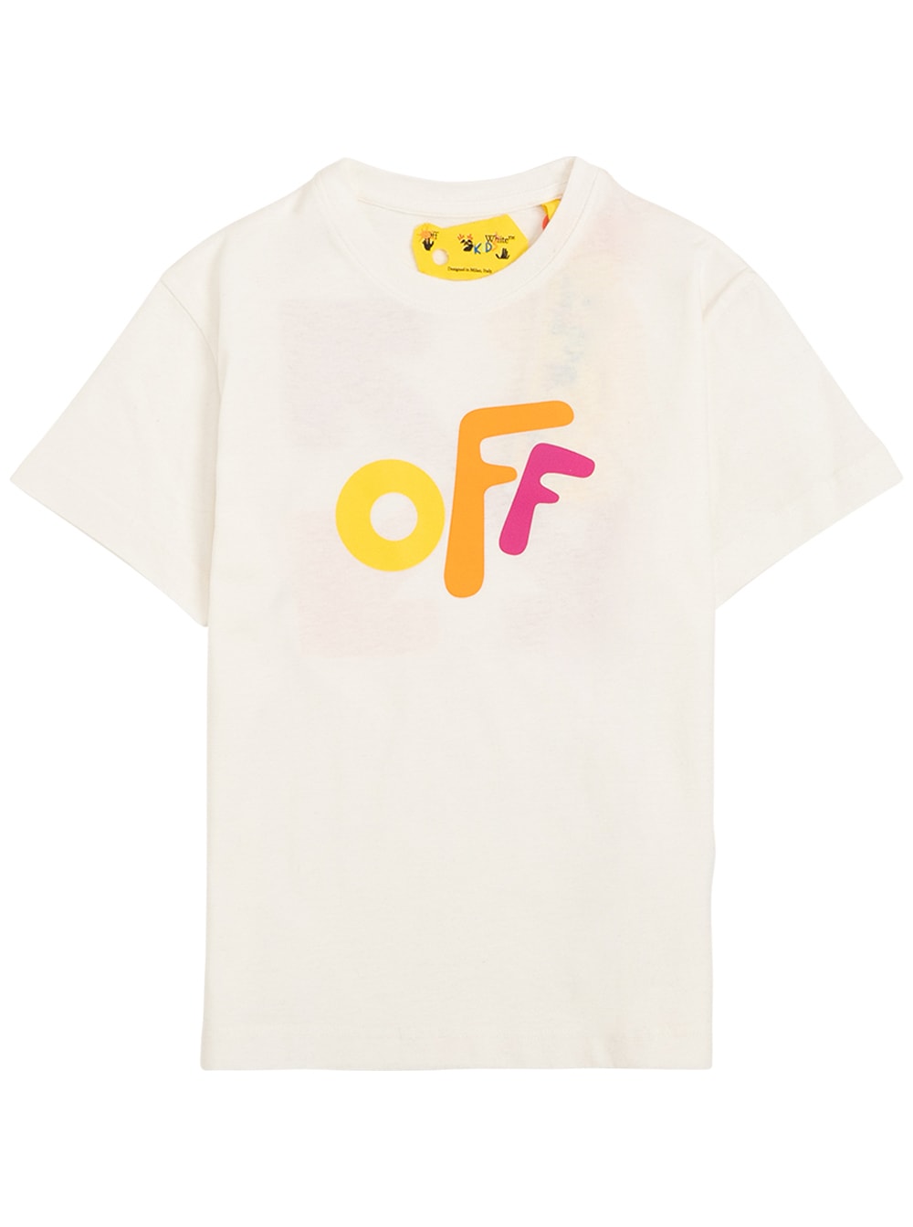 Off-White White Cotton T-shirt With Off Print