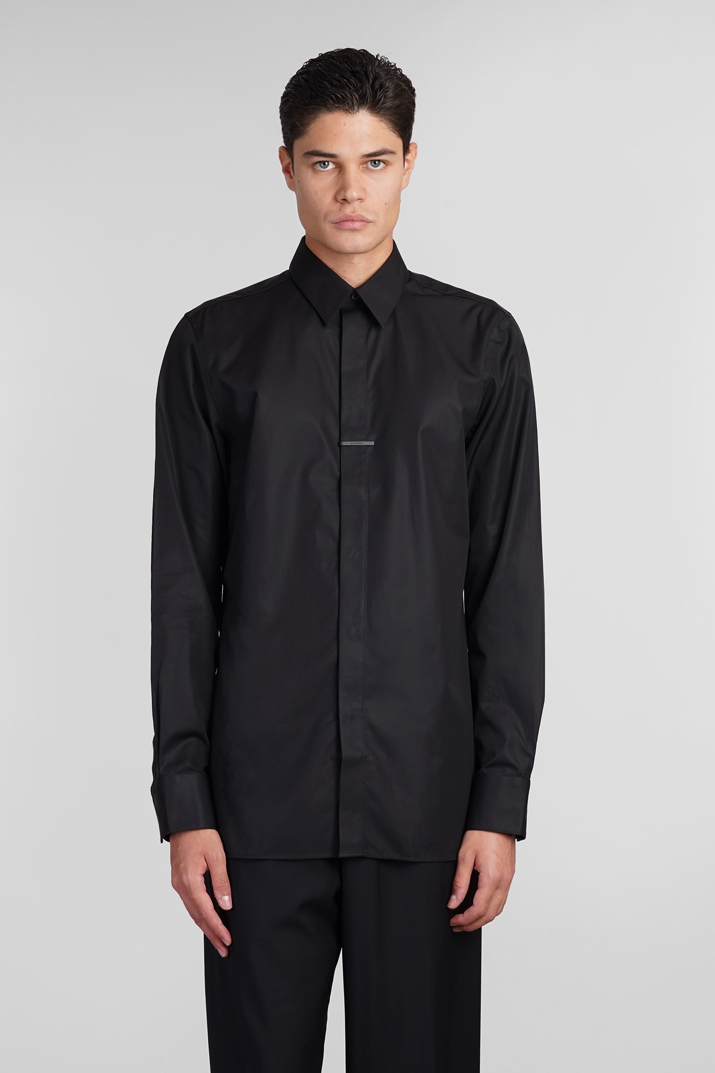 Shop Givenchy Shirt In Black Cotton