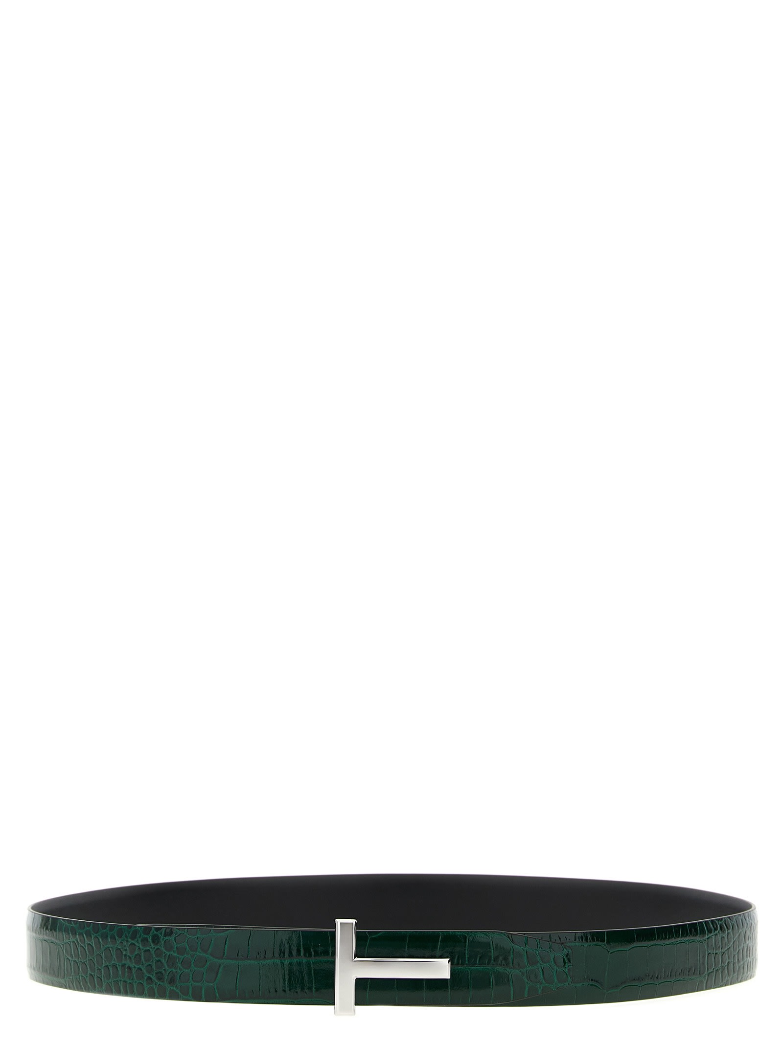 Tom Ford Reversible Crocodile Leather Belt Belts Multicolor In Green