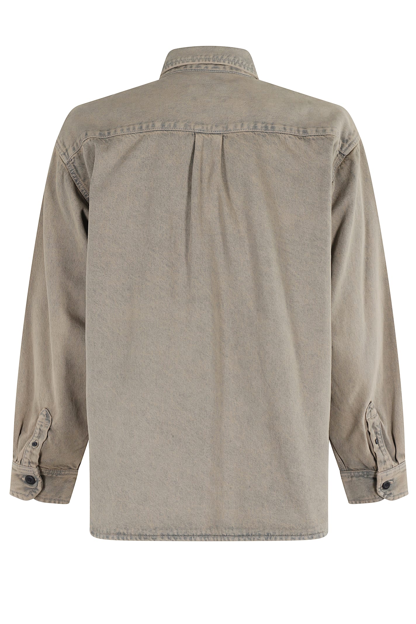 Carhartt Oversized Shirt Crafted From Sandblasted Cotton Denim In Blue