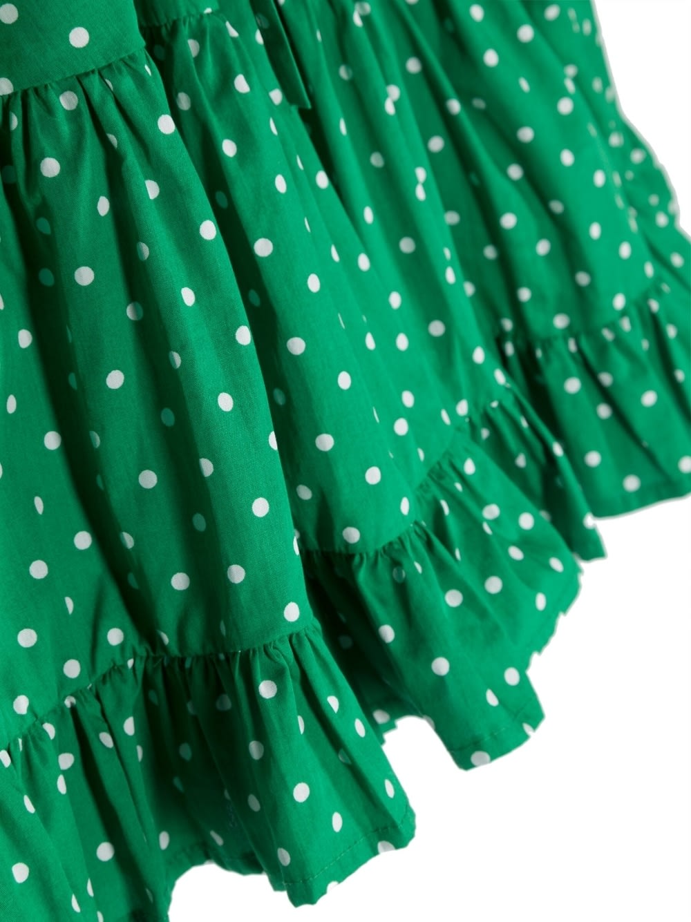 Shop Piccola Ludo Polka Dot Dress In Green