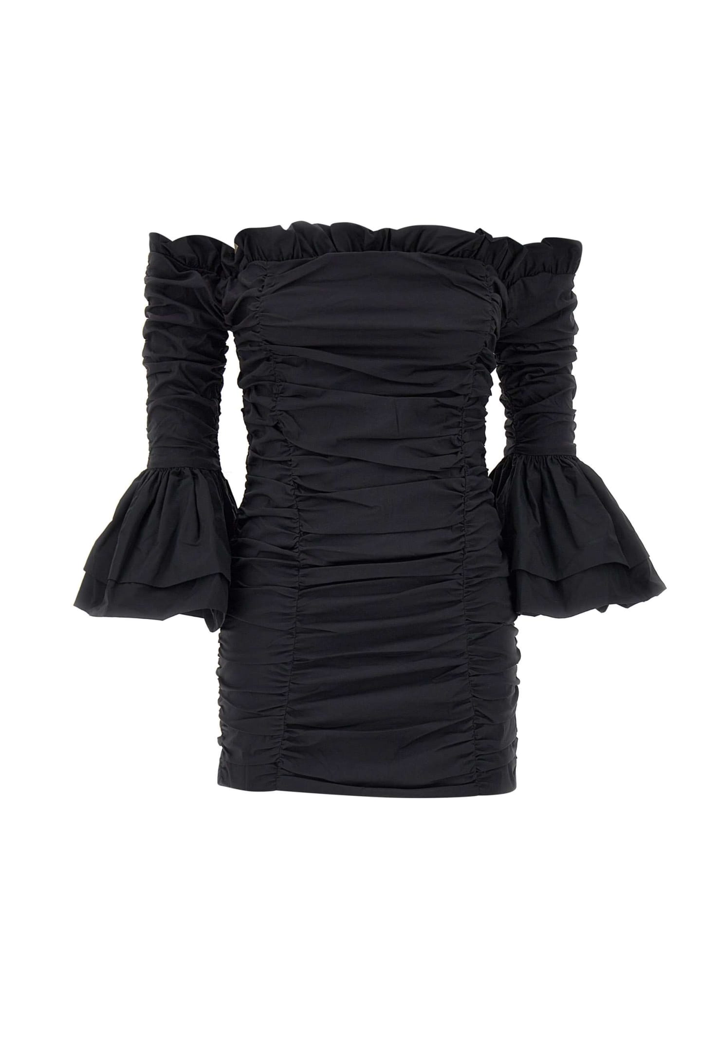 Rotate Birger Christensen Rotate Ruffled Mini Dress In Black