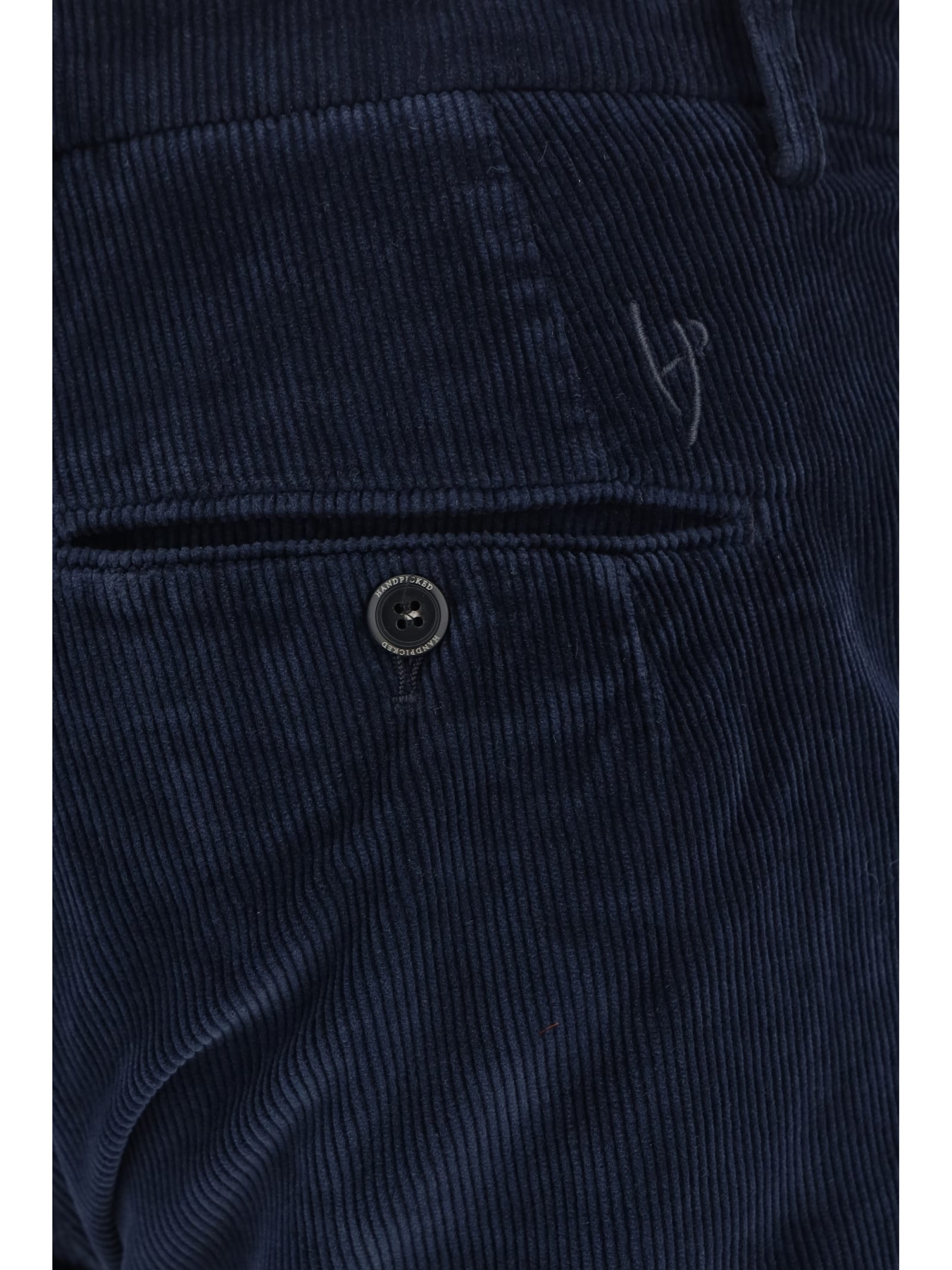 Shop Hand Picked Pants In Blu Scuro