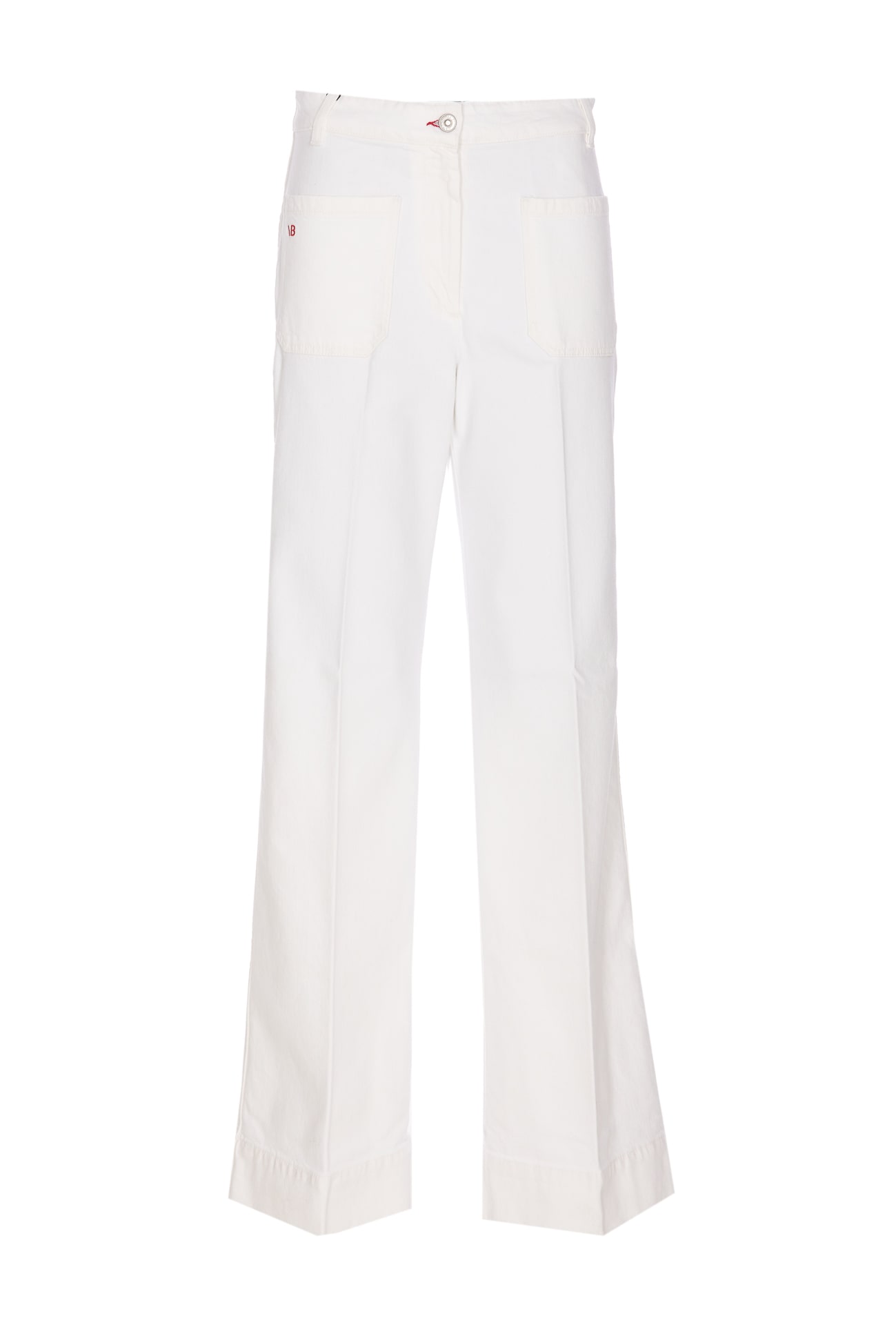 Shop Victoria Beckham Alina Jeans In White