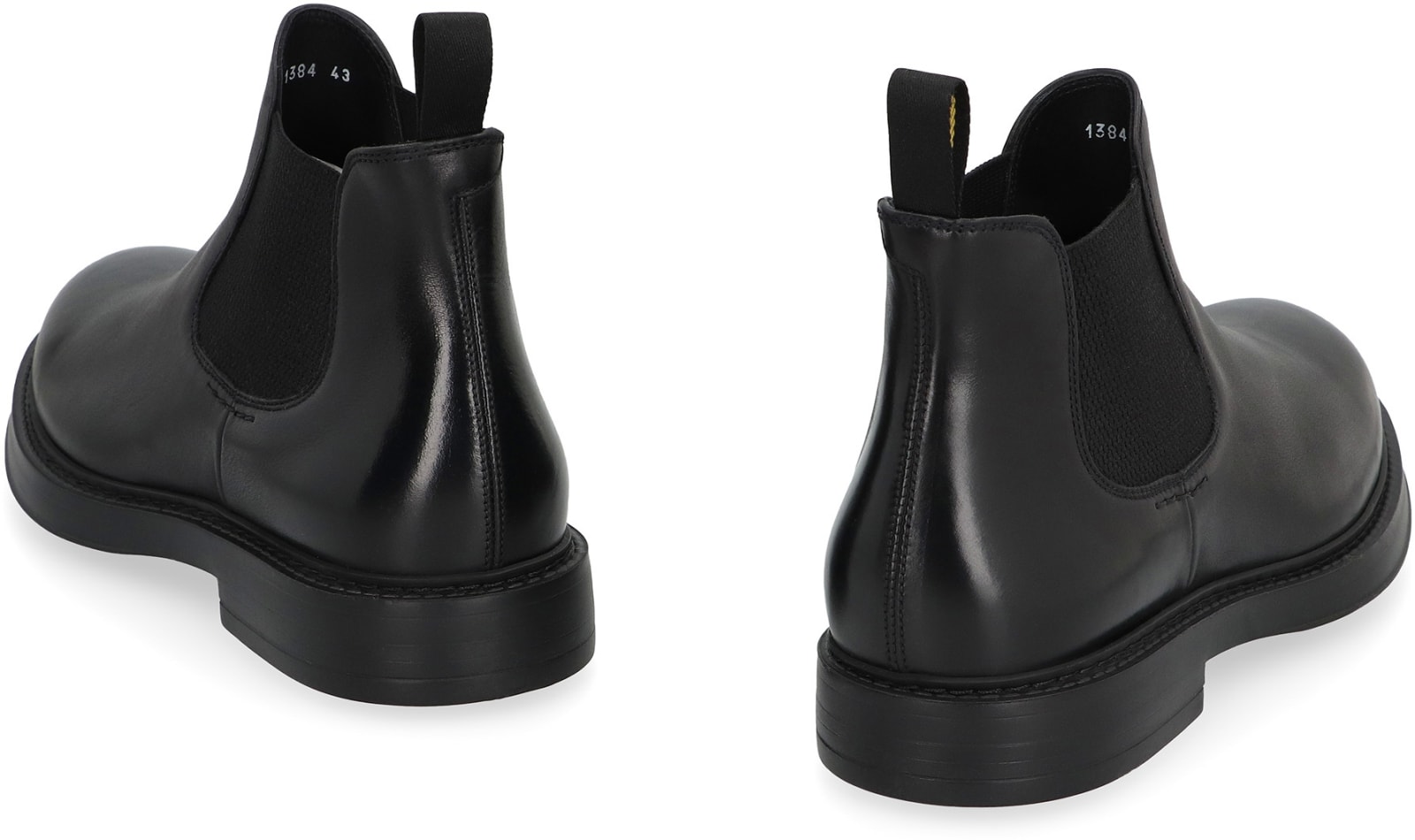 Shop Doucal's Leather Chelsea Boots In Nero